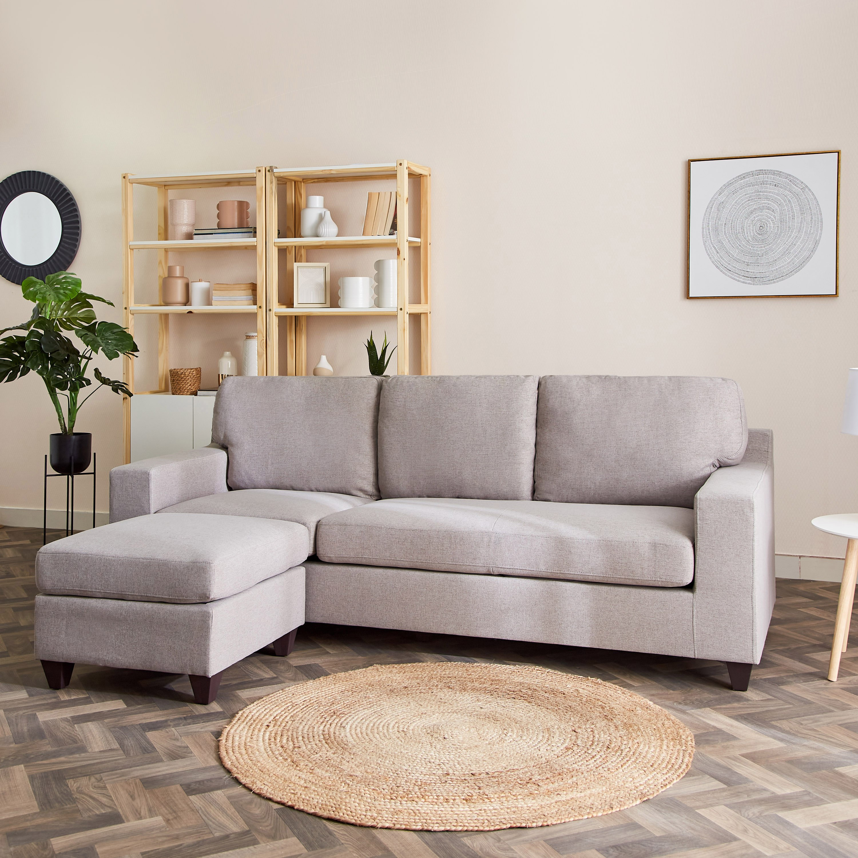 L shape sofa small size discount