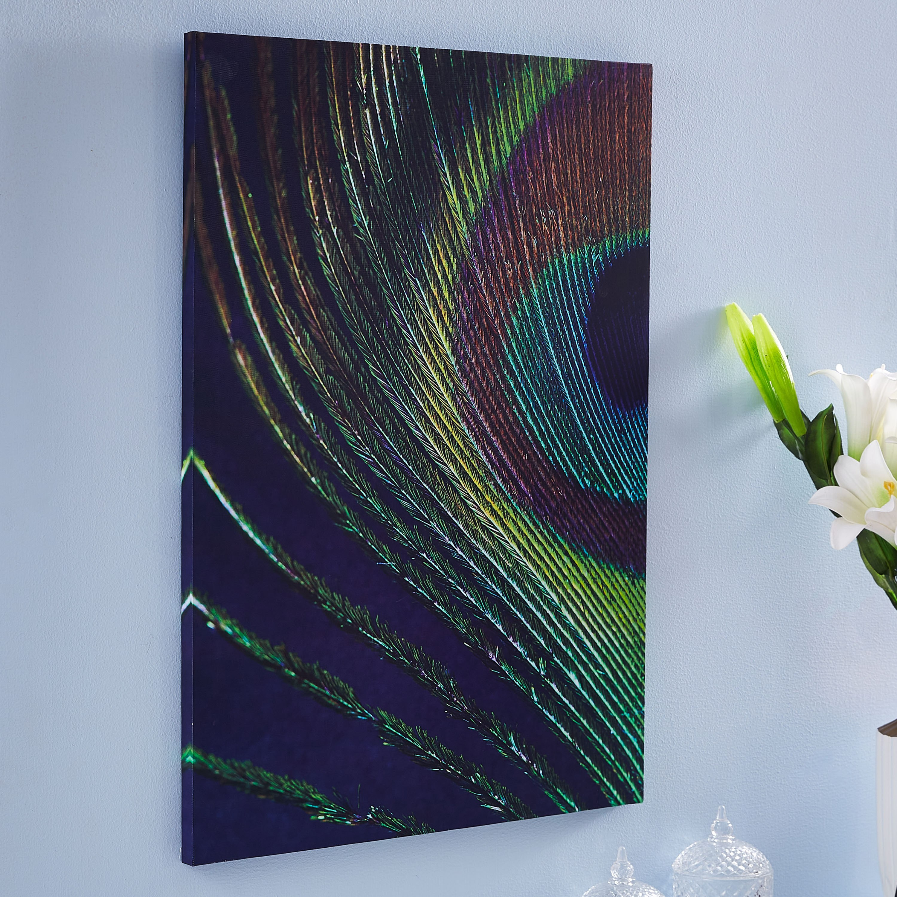 Neon Peacock Feather Framed Printed Canvas-PROMO_HB_AE_B1G1_250925-image-3