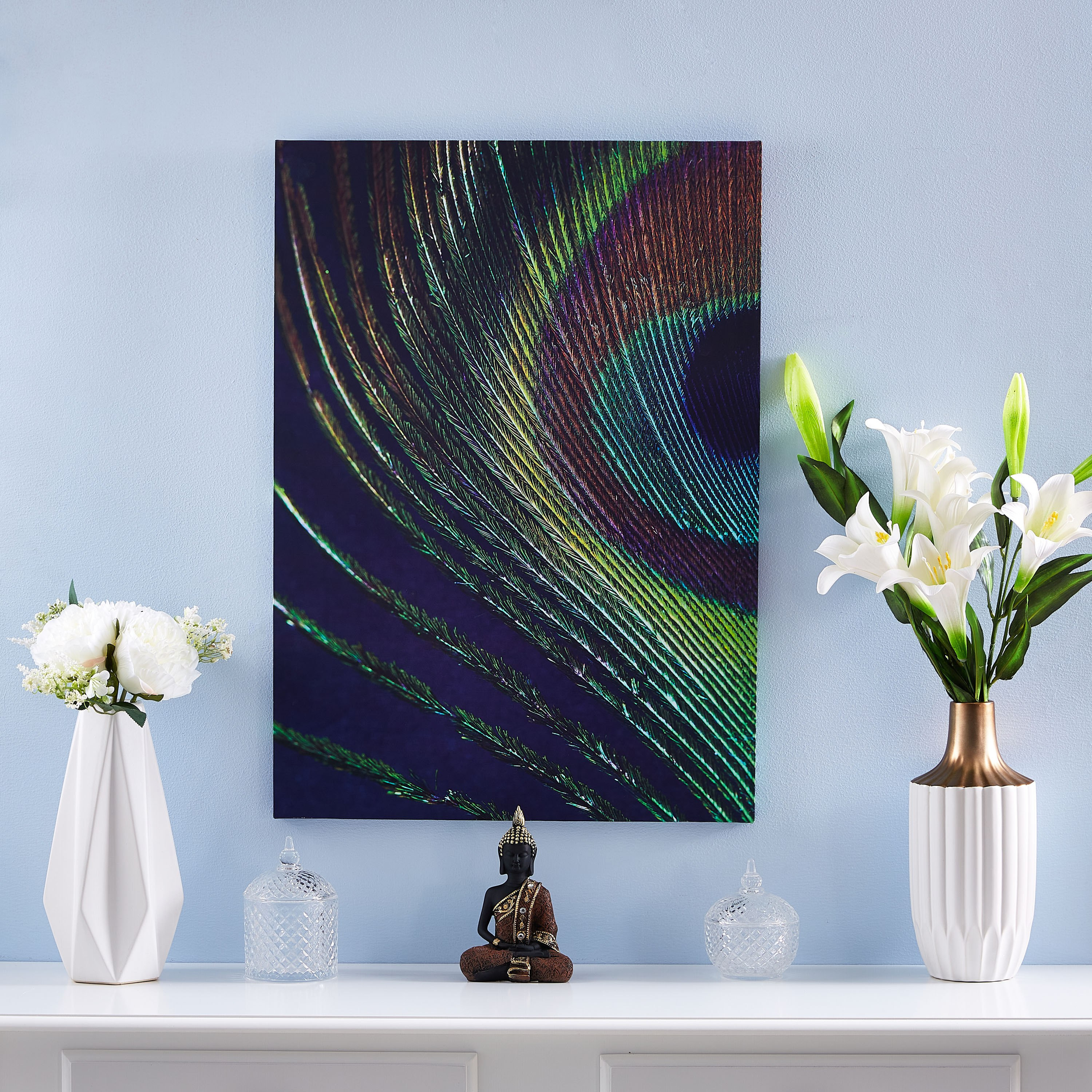 Neon Peacock Feather Framed Printed Canvas-PROMO_HB_AE_B1G1_250925-image-4