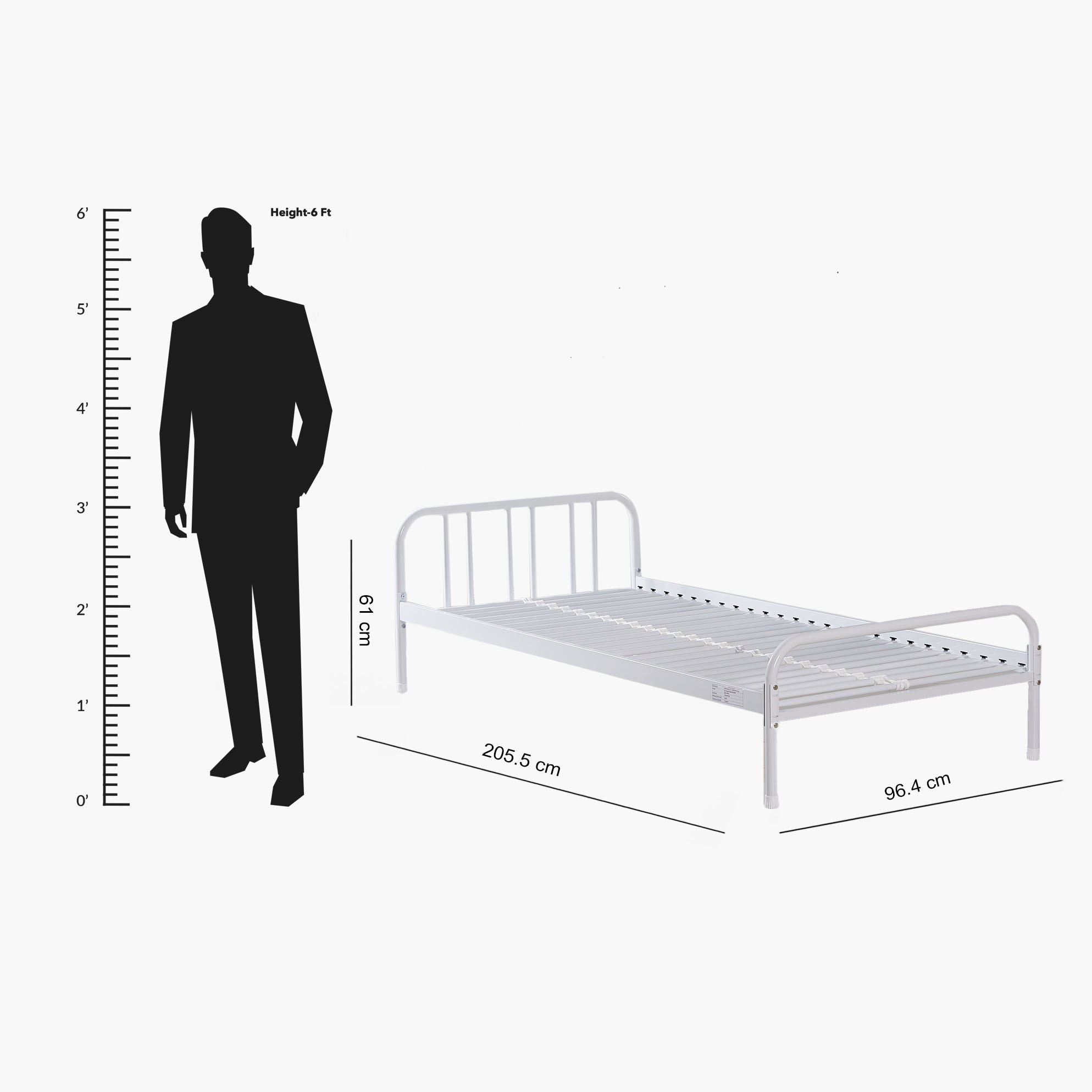 Movo Cooper Metal Single Bed - 90x200 cm-hbxfurniture-bedsandbedsets-beds-single-image-7