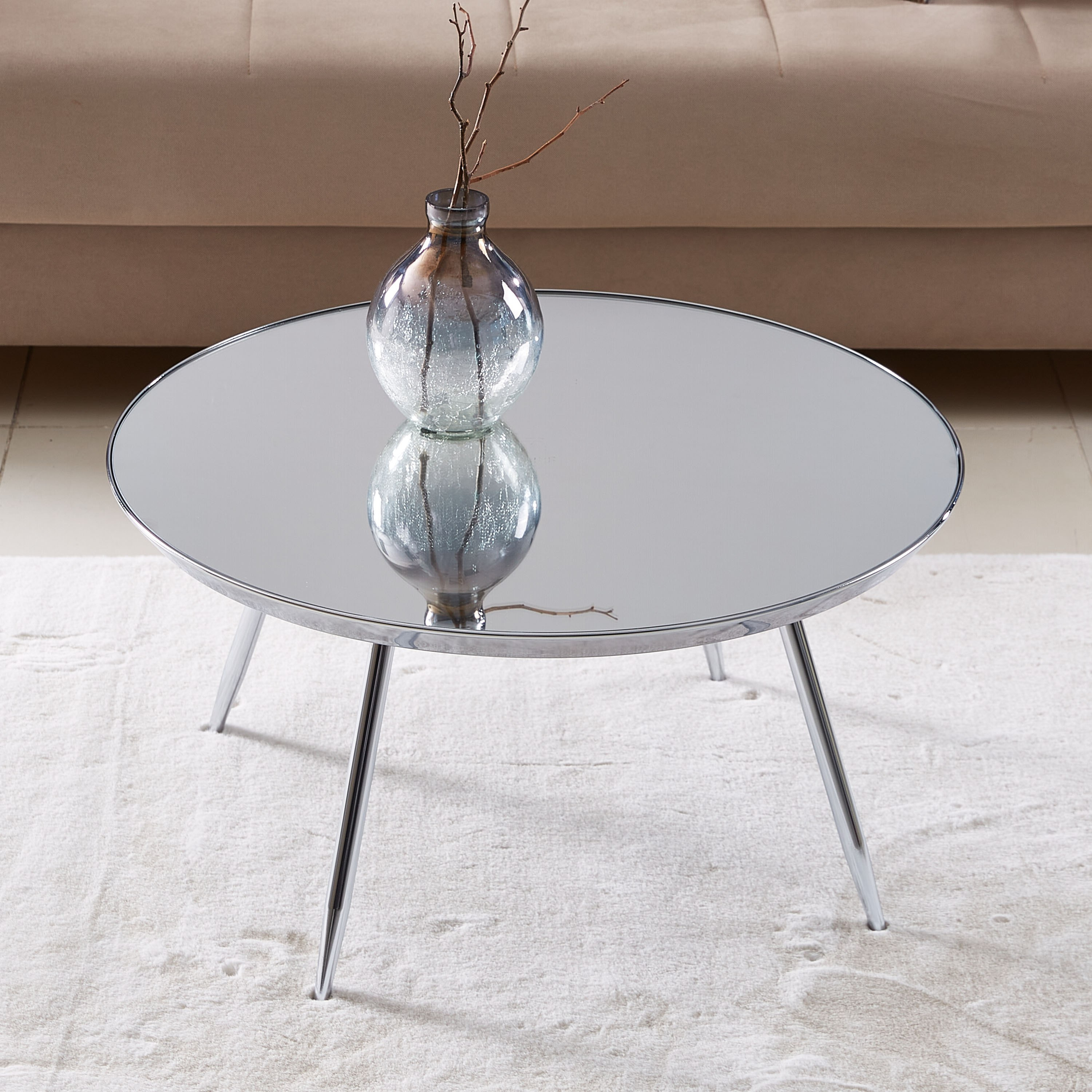 Silver mirror online coffee table