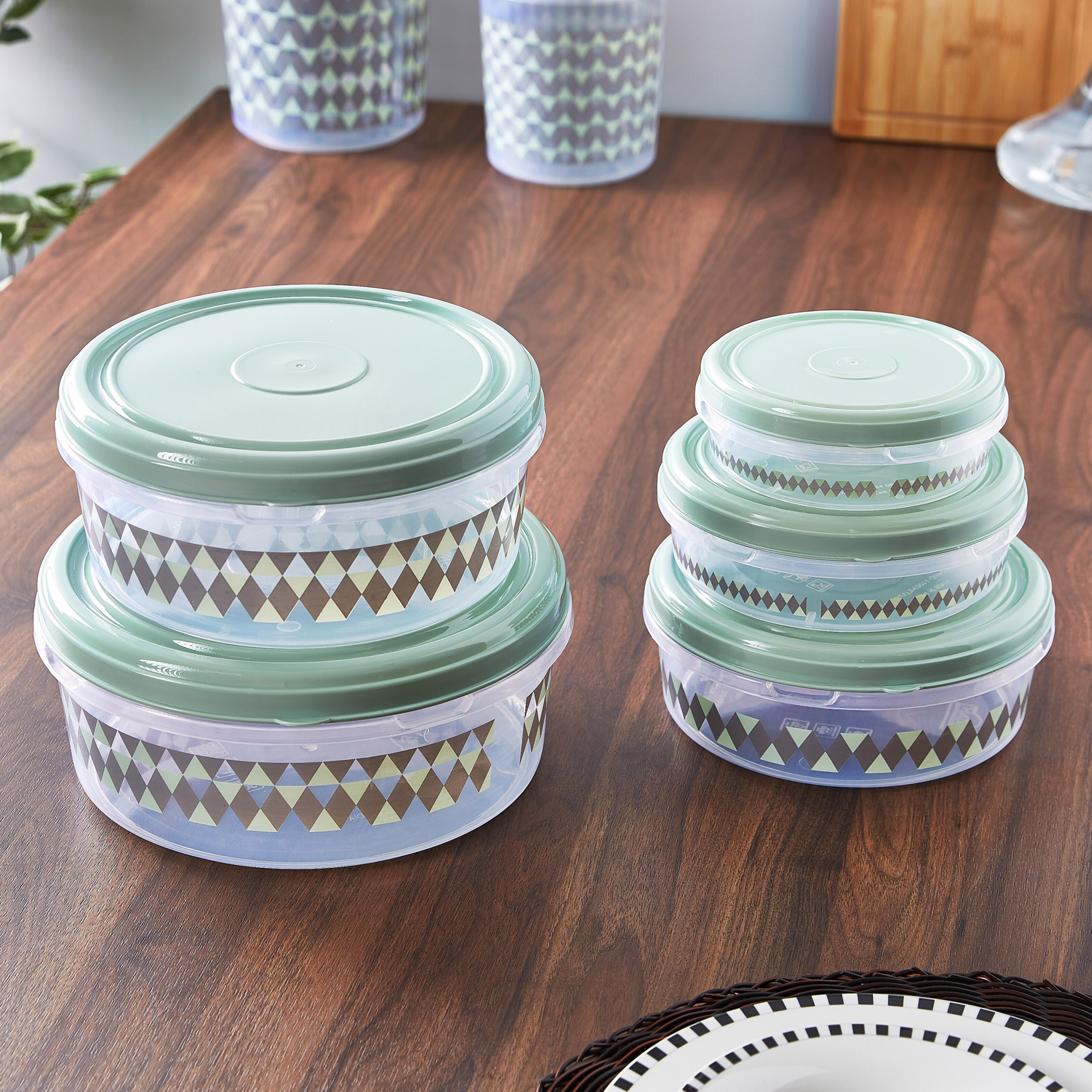 حاويات بطبعات من سبكترا سافير- طقم من 5 قطع-hbxhomeware-hbxkitchen-image-1