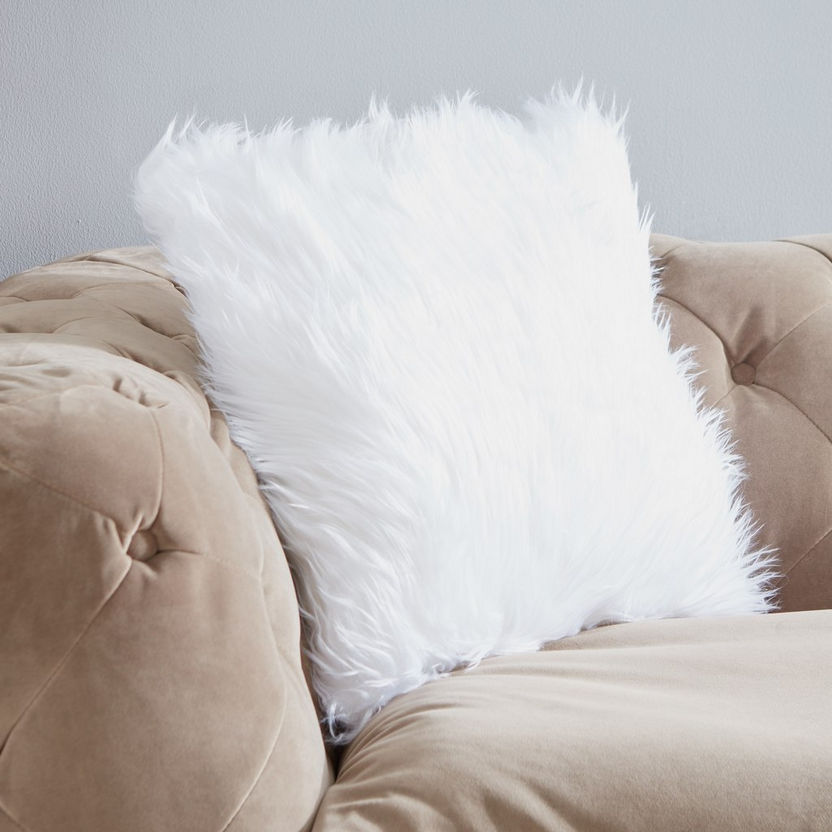 Faux Sheep Skin Cushion - 45x45 cm-Filled Cushions-image-0