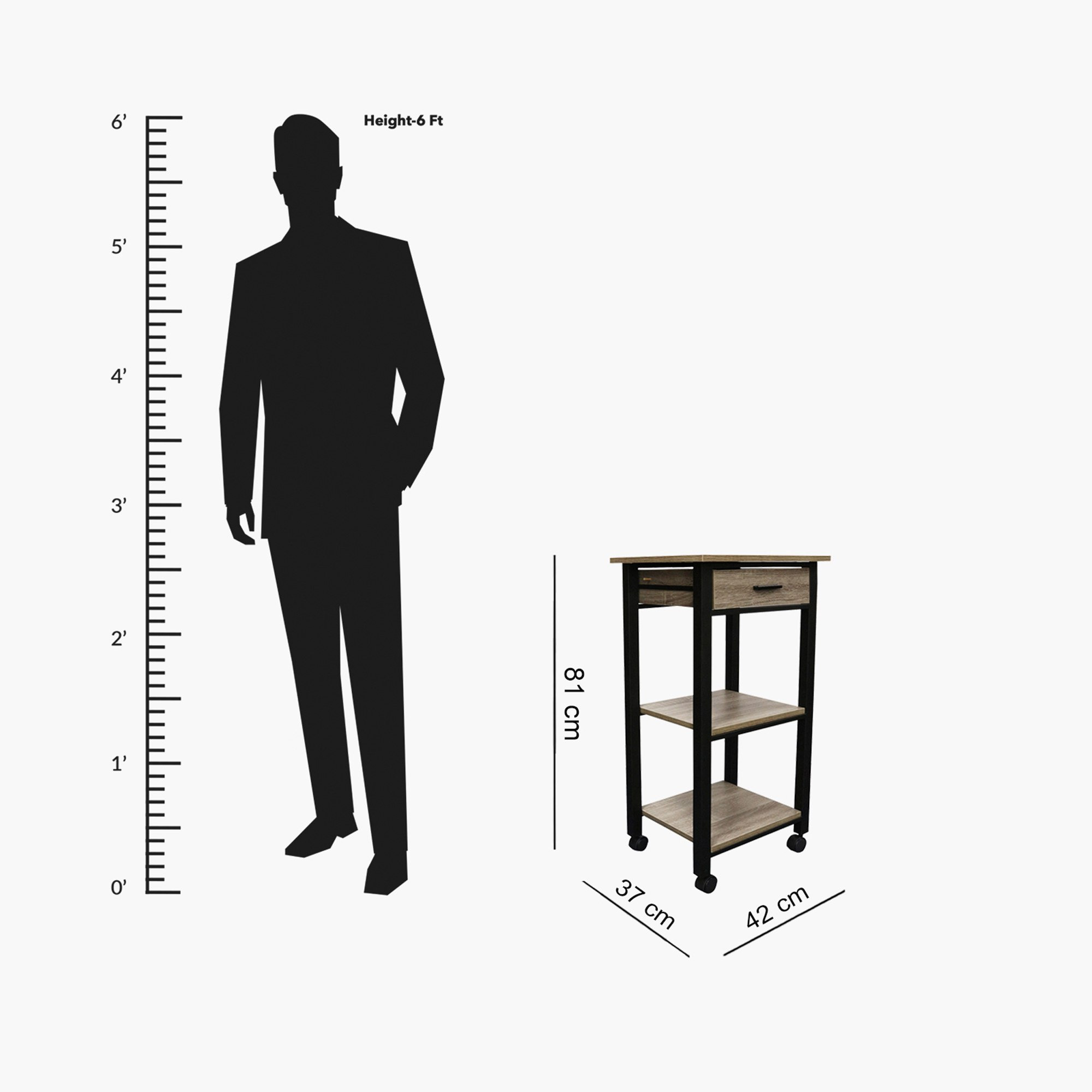 Blair 2-Tier Medium Kitchen Trolley-hbxlivingroom-tablesandstands-servingtrolleys-image-4