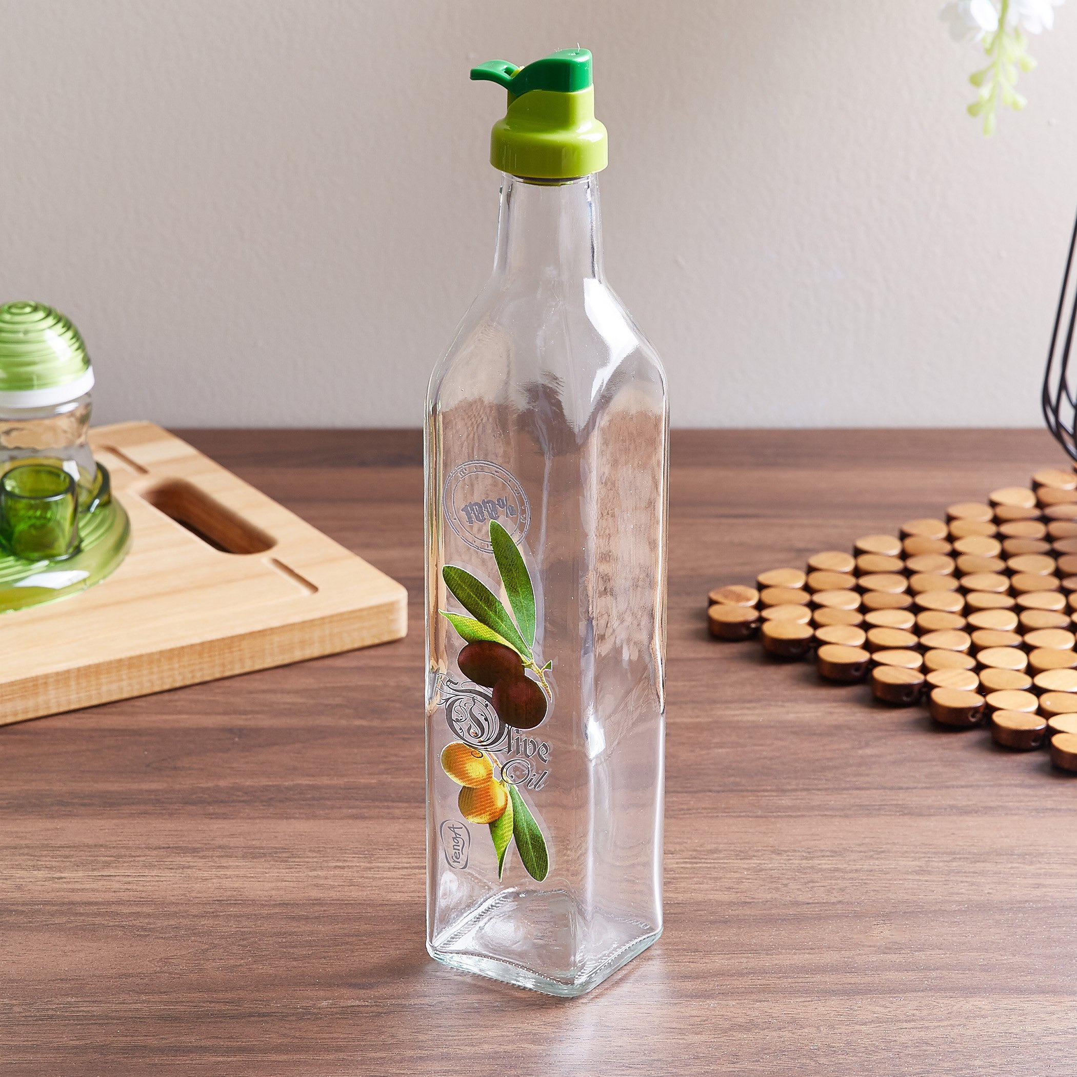 قارورة حفظ الزيت بطبعات زيتون - 500 مل-hbxhomeware-hbxkitchen-image-1