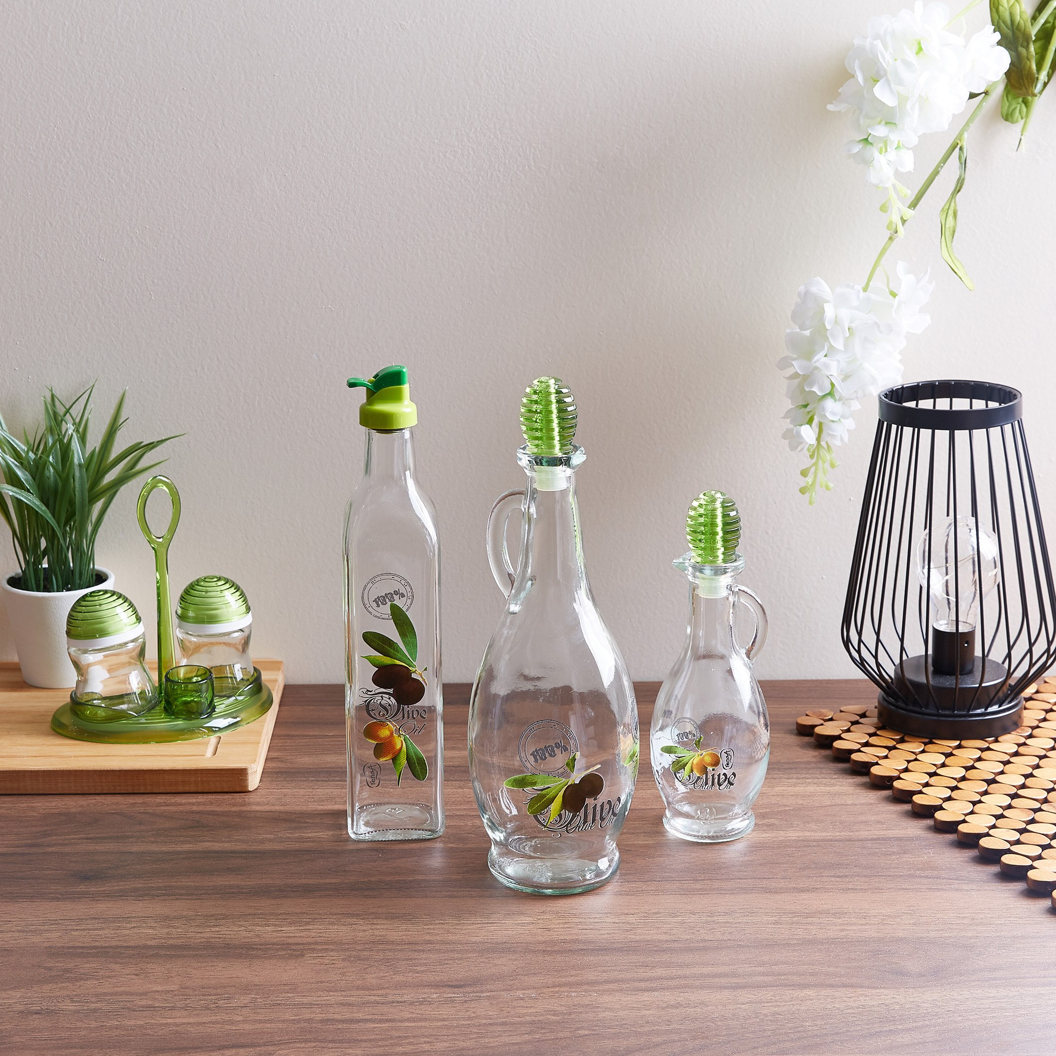 قارورة حفظ الزيت بطبعات زيتون - 500 مل-hbxhomeware-hbxkitchen-image-3