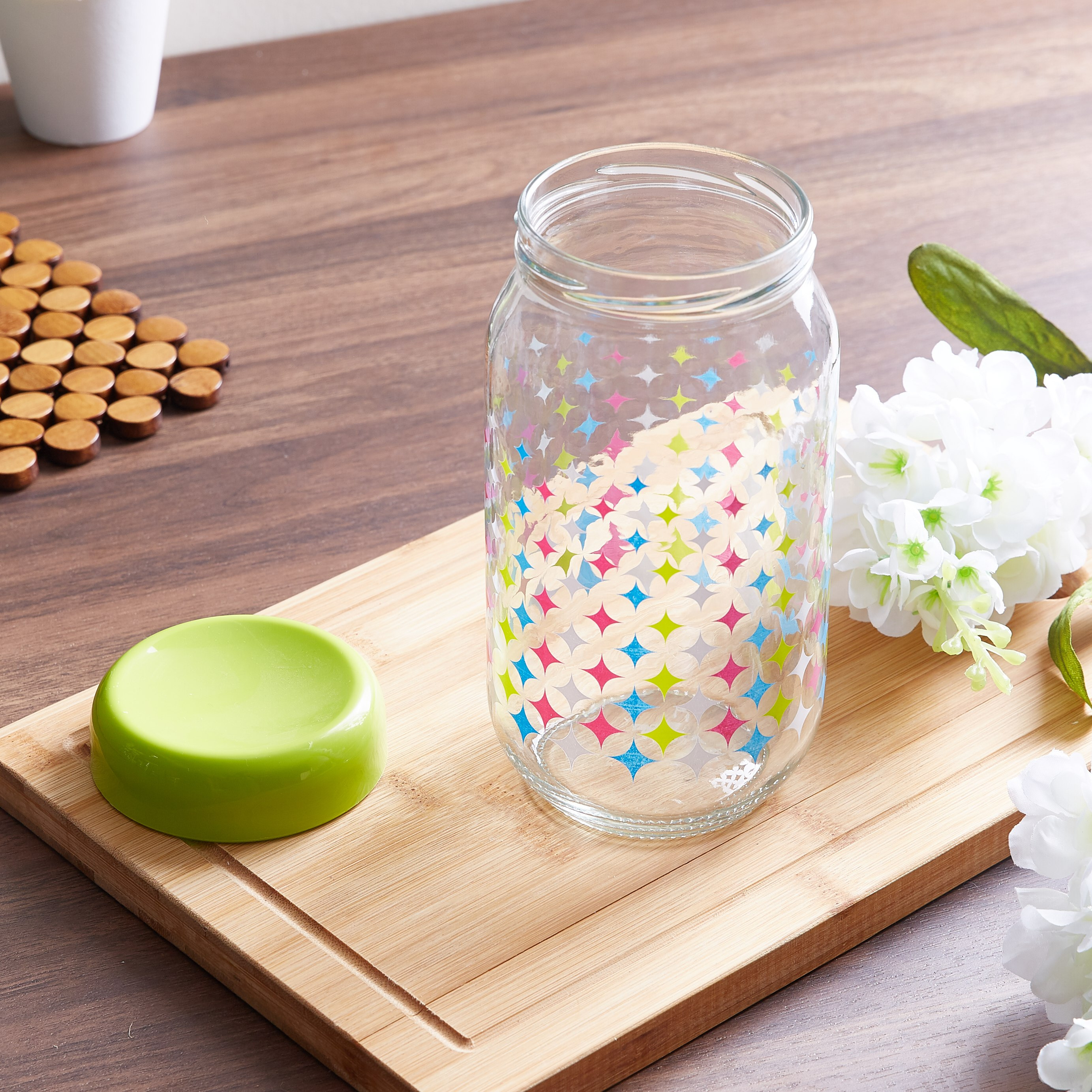 Linea Decorated Jar - 1 L-hbxhomeware-hbxkitchen-image-2
