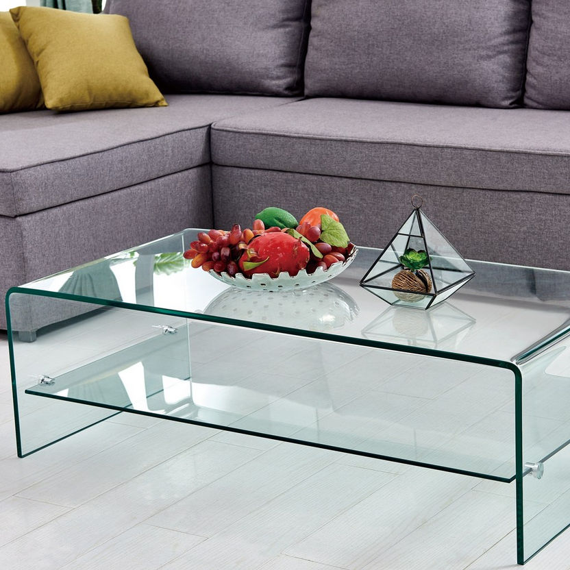 Clarity Coffee Table with Shelf-Coffee Tables-image-1