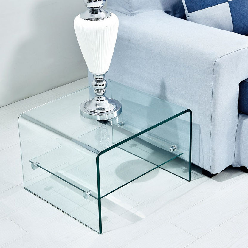 Clarity End Table with Shelf-End Tables-image-0