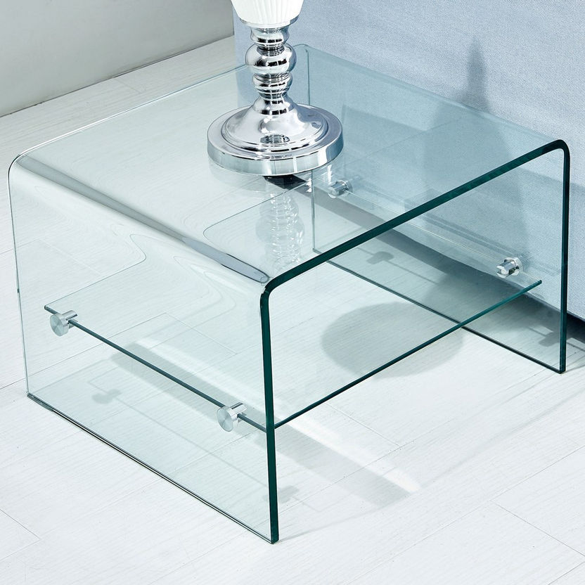 Clarity End Table with Shelf-End Tables-image-1