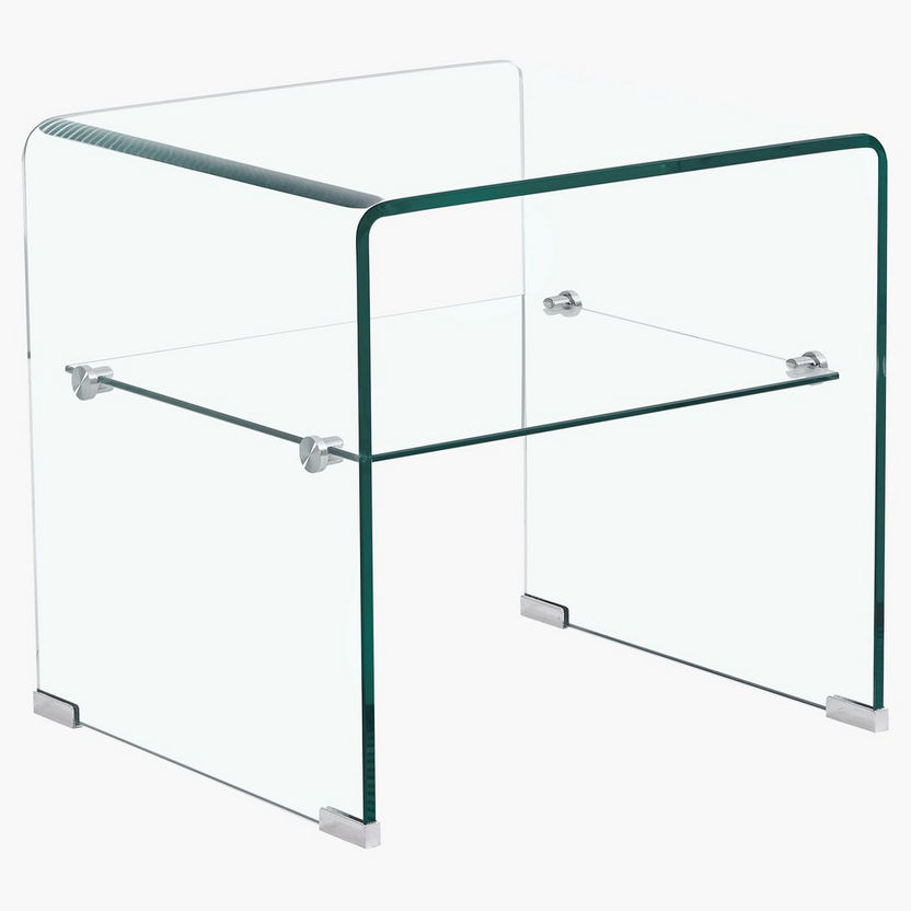 Clarity End Table with Shelf-End Tables-image-2