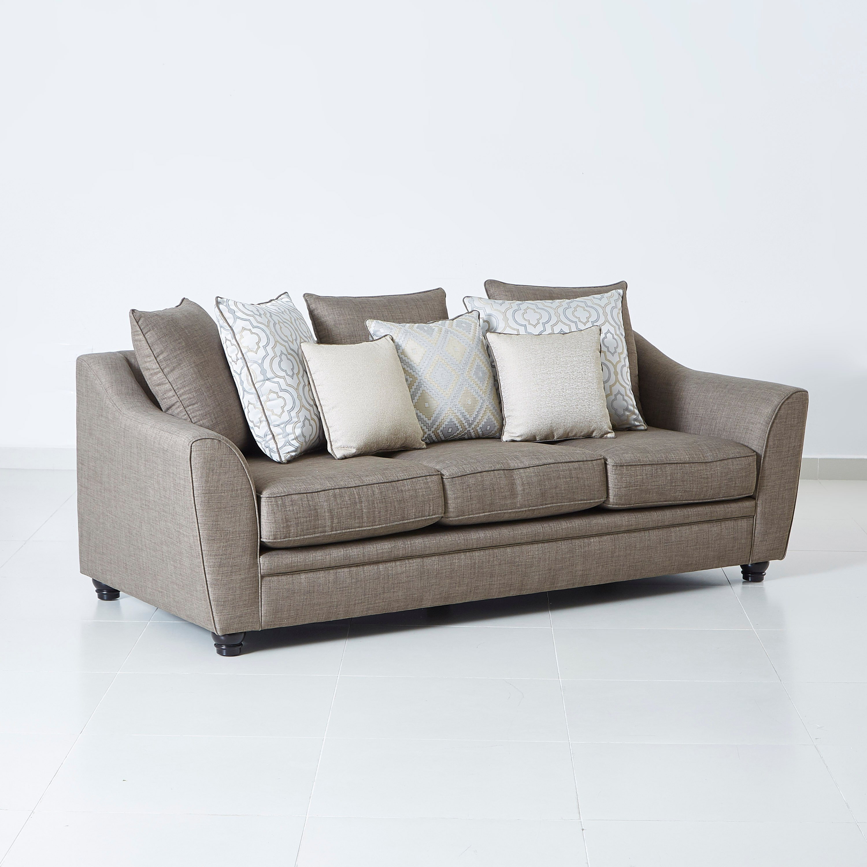 3 seater hot sale pillow back sofa