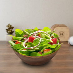 Indie Vibe Wooden Salad Serving Bowl