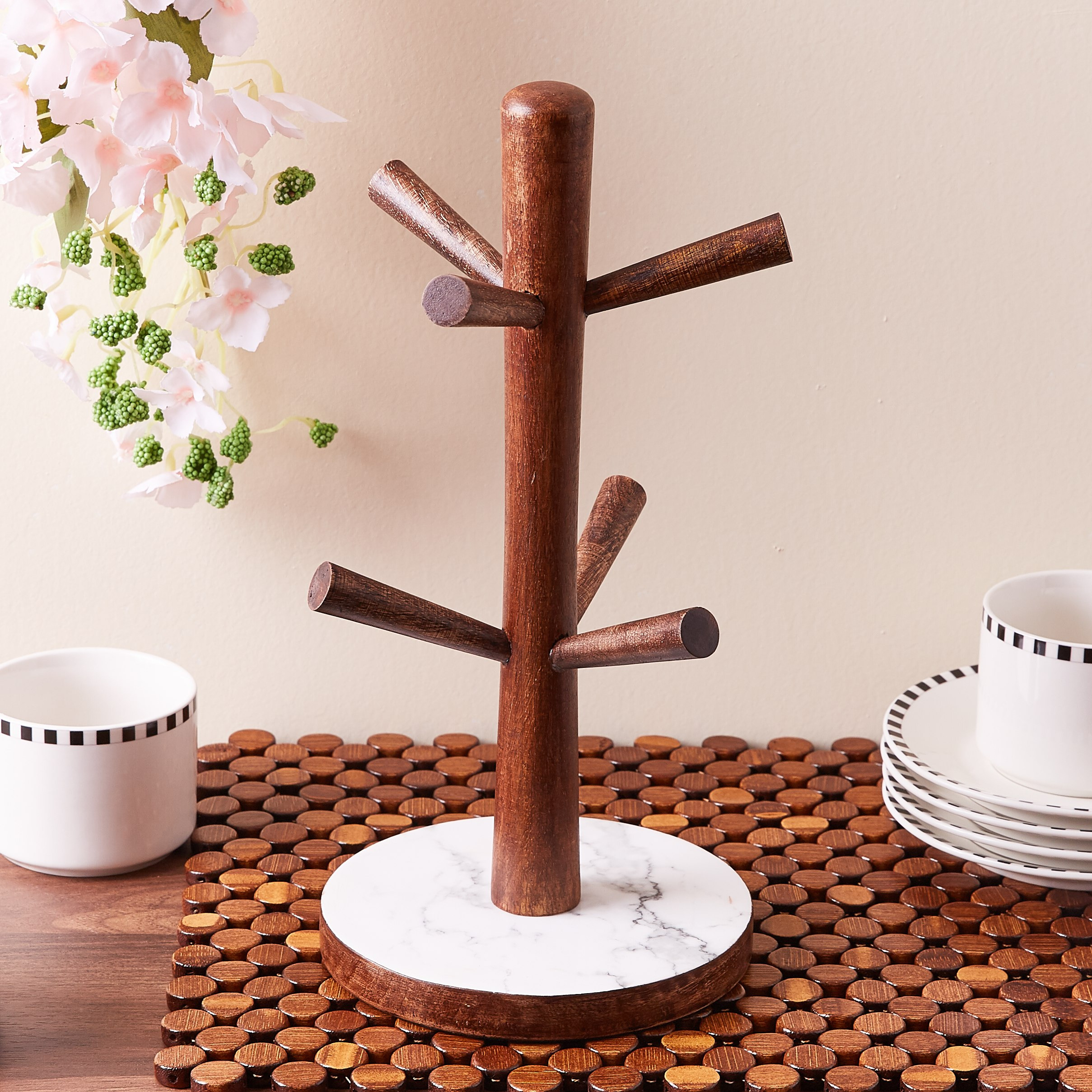 حامل مجات خشب من إيندي فايب-hbxhomeware-diningandtabletop-coffeeandteasets-image-1
