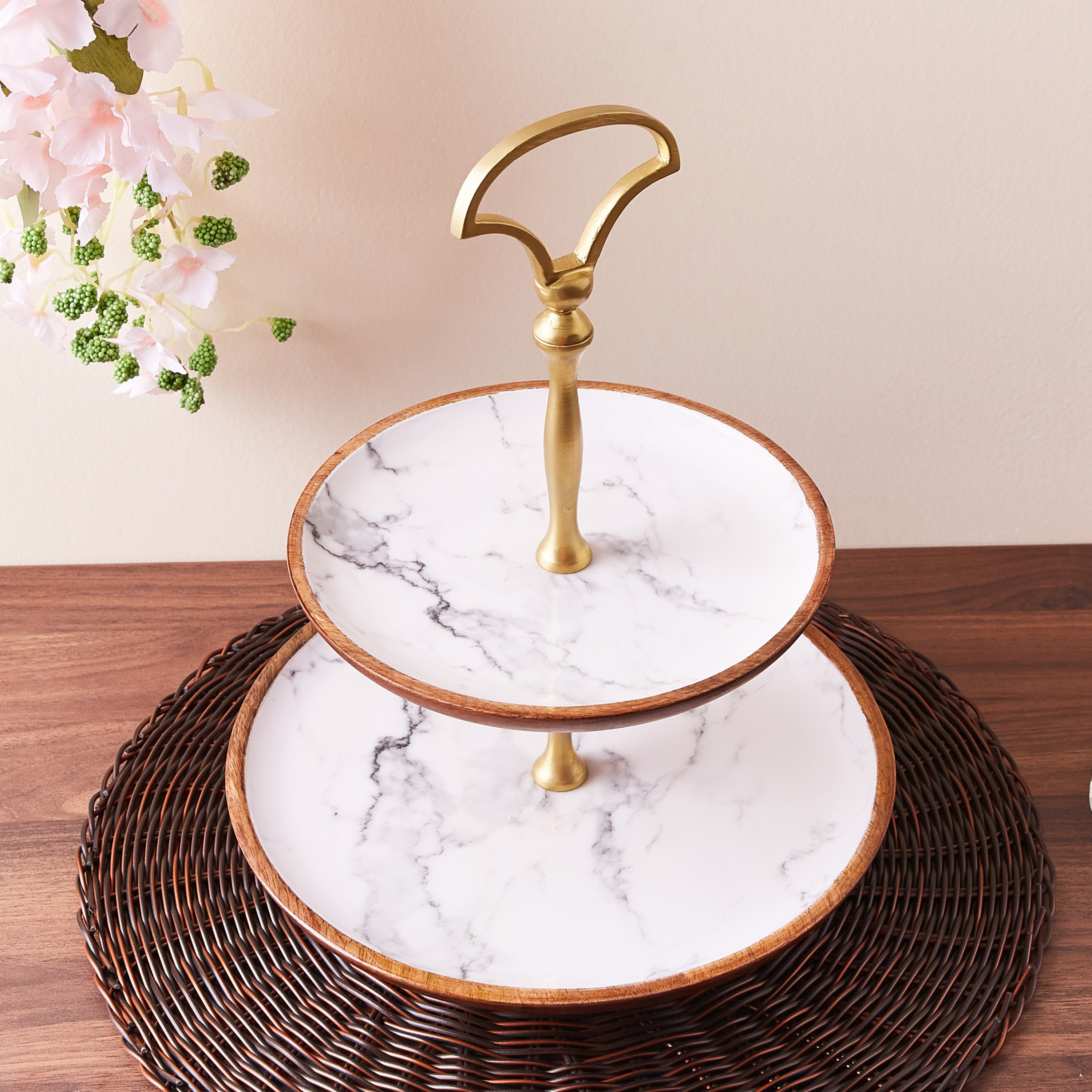 صحن مقبّلات خشبي بطابقين من إندي فايب-hbxdecorandfurnishings-tabletop-serveware-image-2