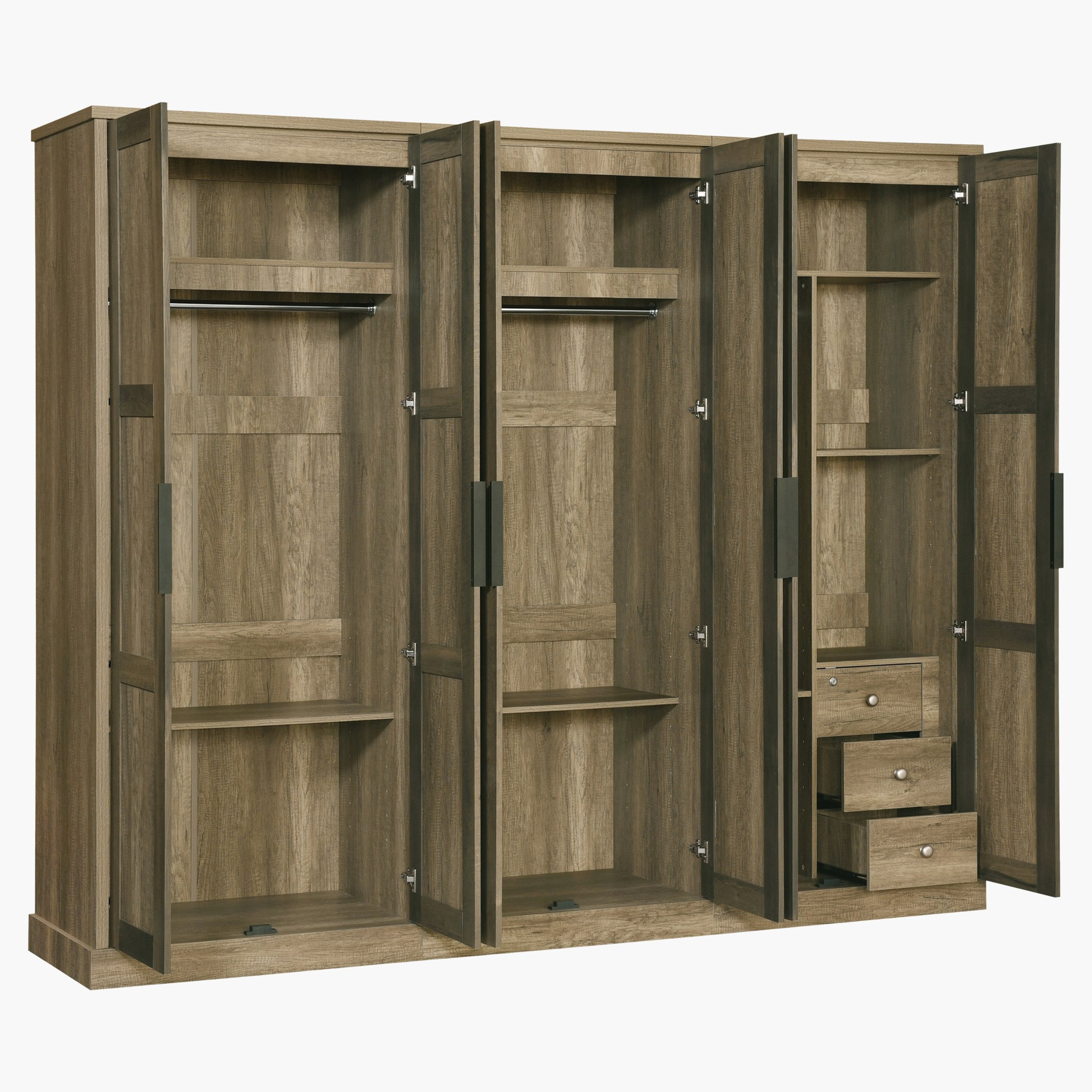 خزانة ملابس خيزران بـ6 أبواب ومرآتين-hbxfurniture-wardrobes-image-3