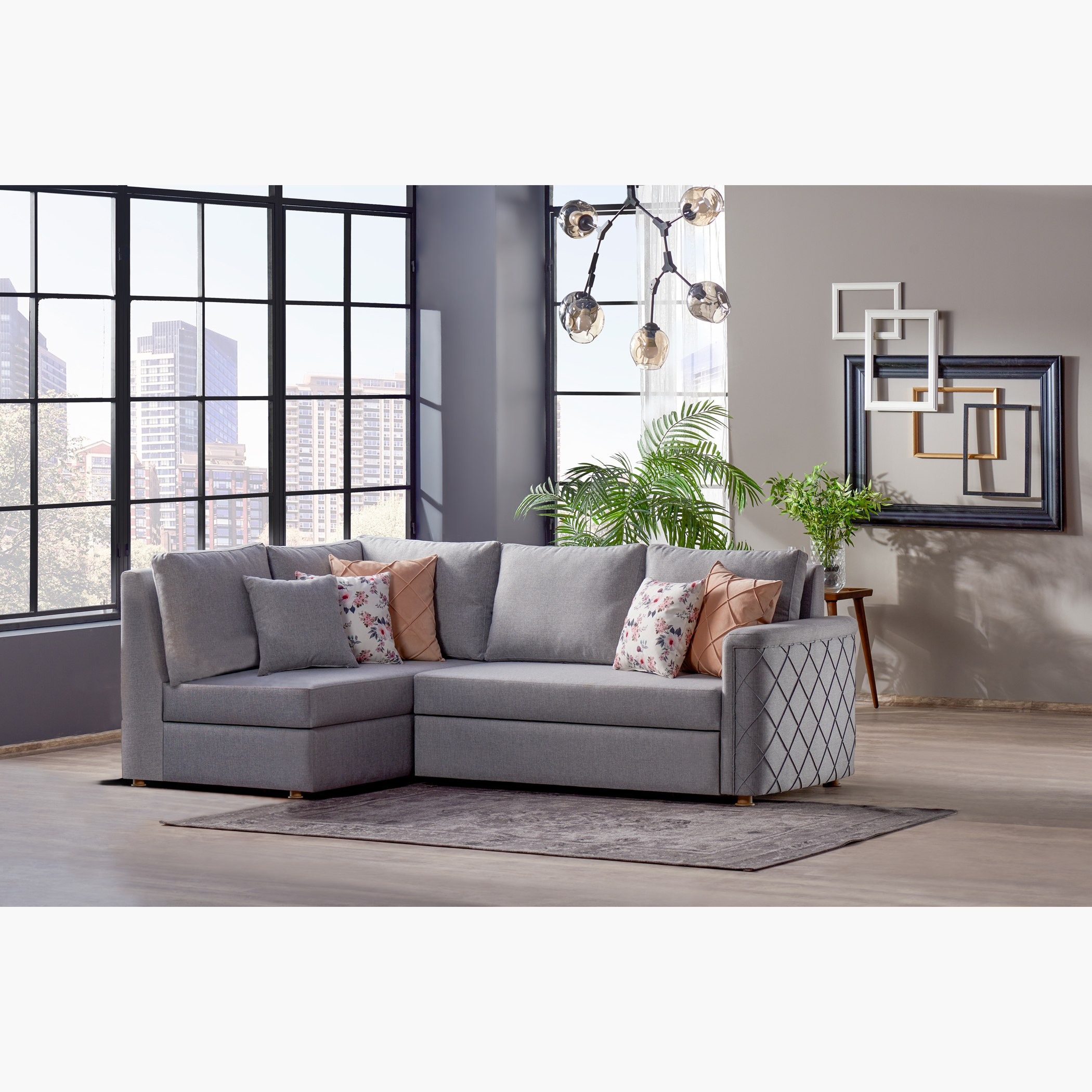 كنبة سرير قماشيّة ركنيّة يسار بوحدة تخزين و5 وسائد من هيلاري-hbxfurniture-livingroom-sofasandsofasets-image-2