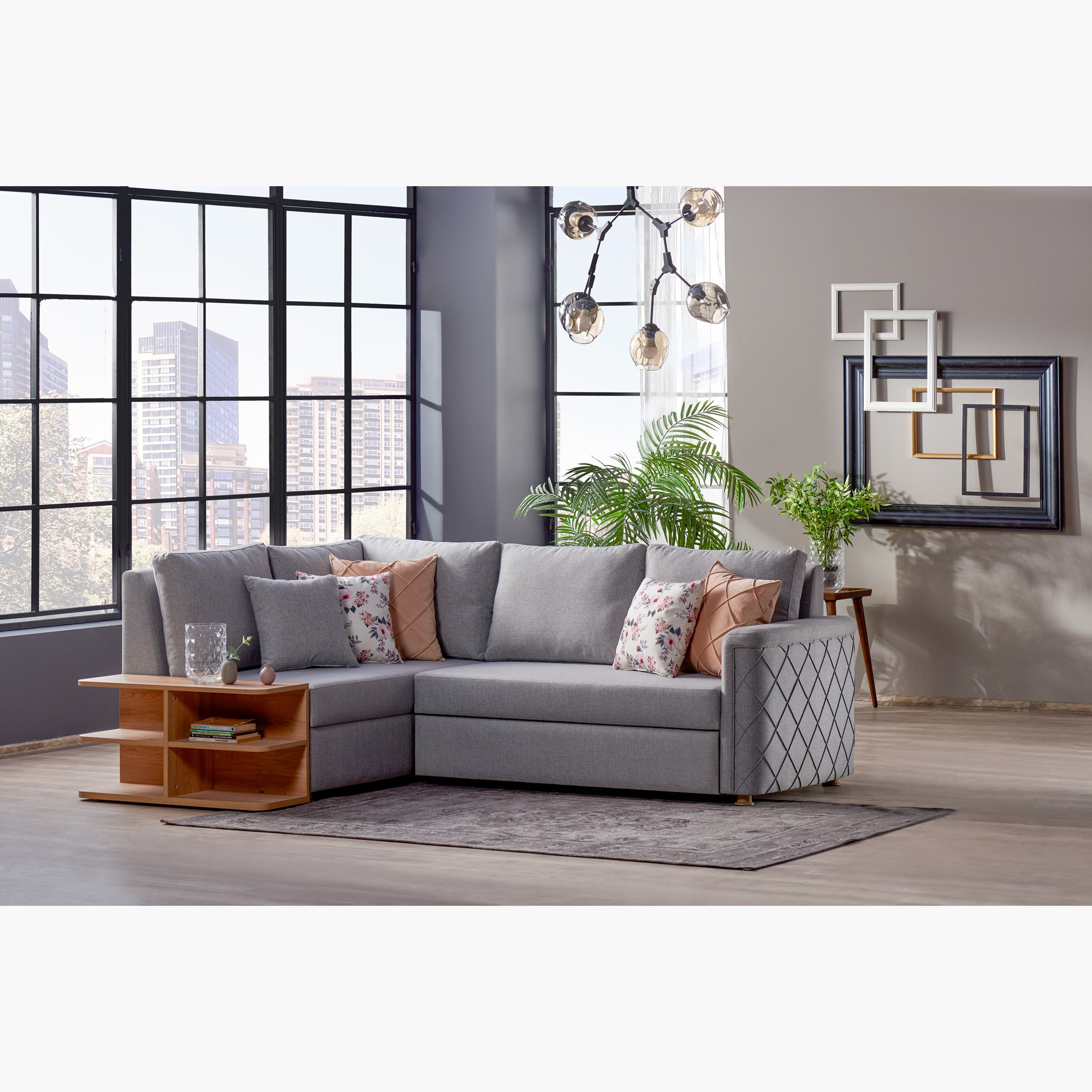 كنبة سرير قماشيّة ركنيّة يسار بوحدة تخزين و5 وسائد من هيلاري-hbxfurniture-livingroom-sofasandsofasets-image-4