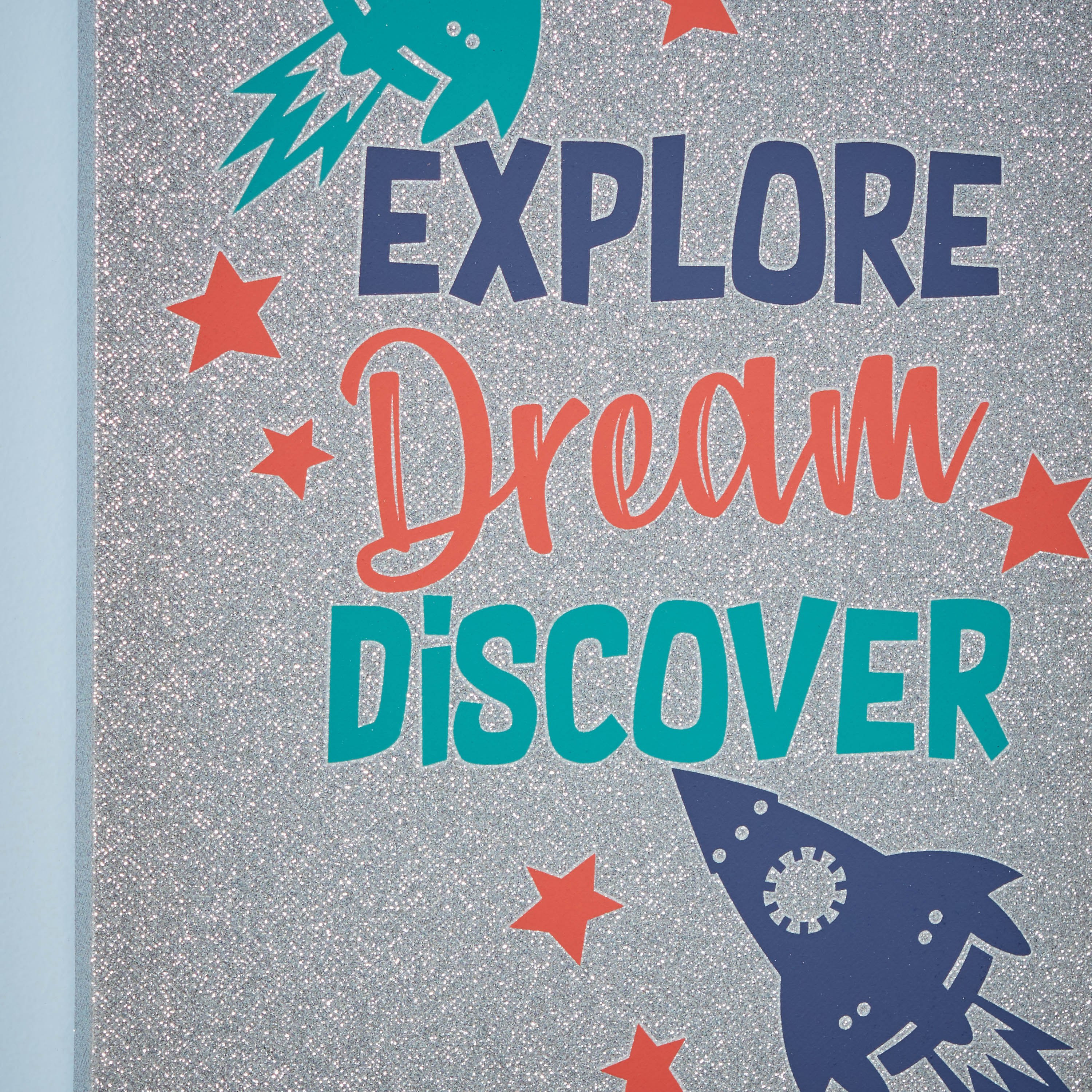 Explore Dream Discover Printed Canvas with Glitter-hbxhomeware-hbxkidsandyouth-image-3