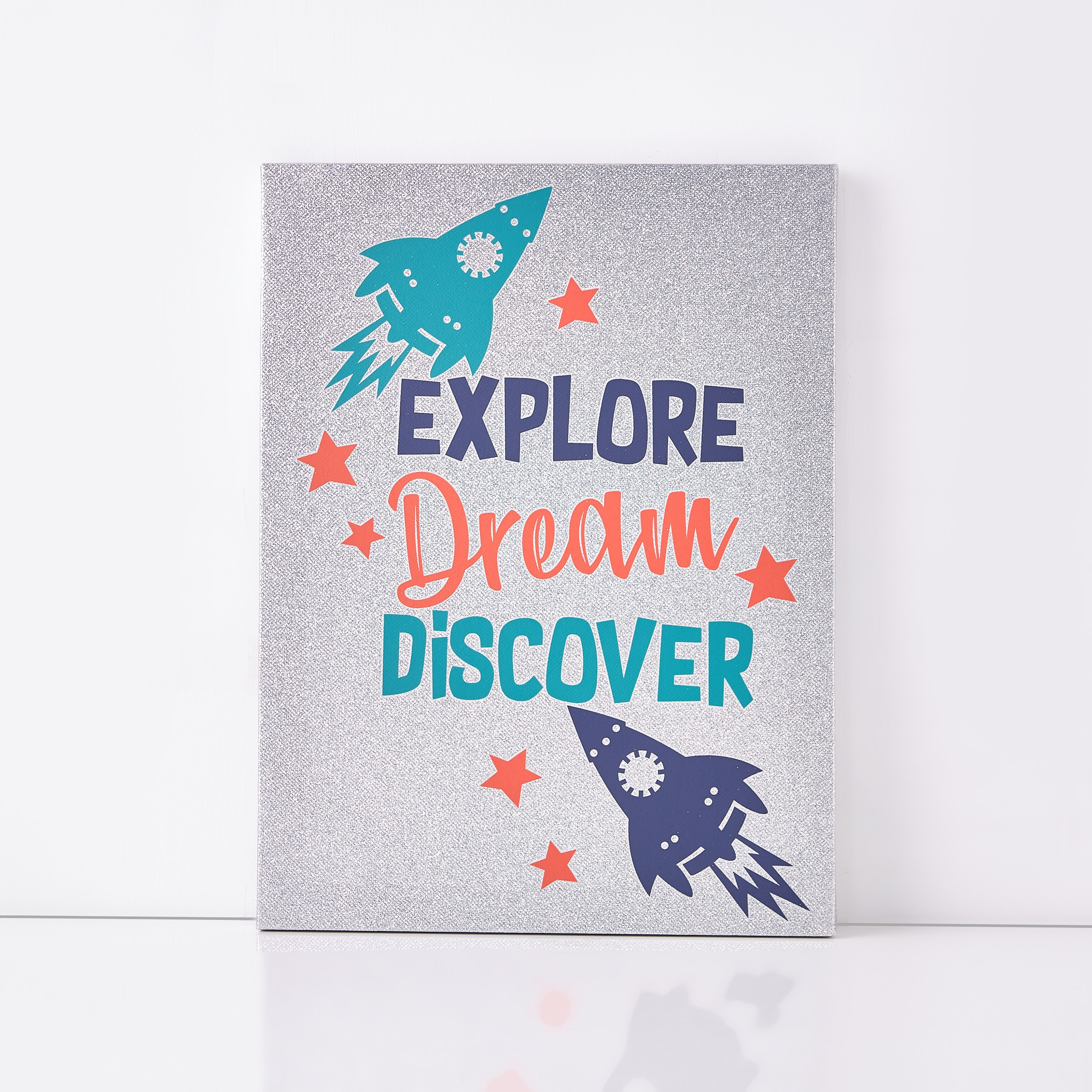 Explore Dream Discover Printed Canvas with Glitter-hbxhomeware-hbxkidsandyouth-image-5