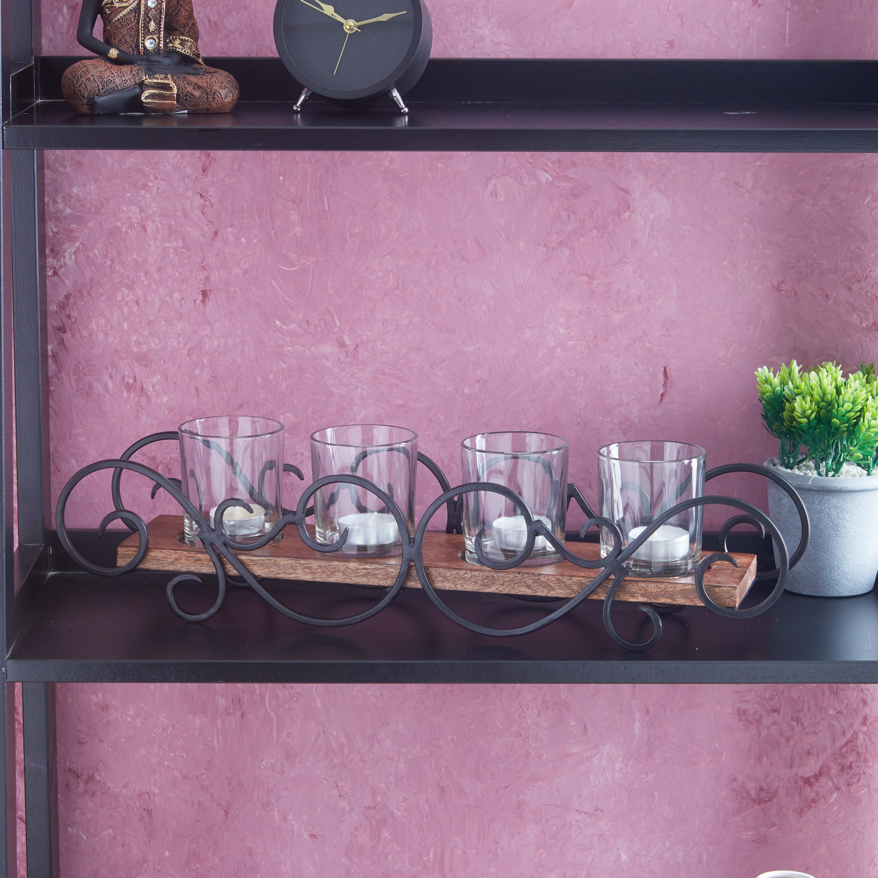 حامل شموع  صغيرة من إليري - طقم من 5 قطع-hbxlivingroom-decorandaccessories-candleholders-image-1