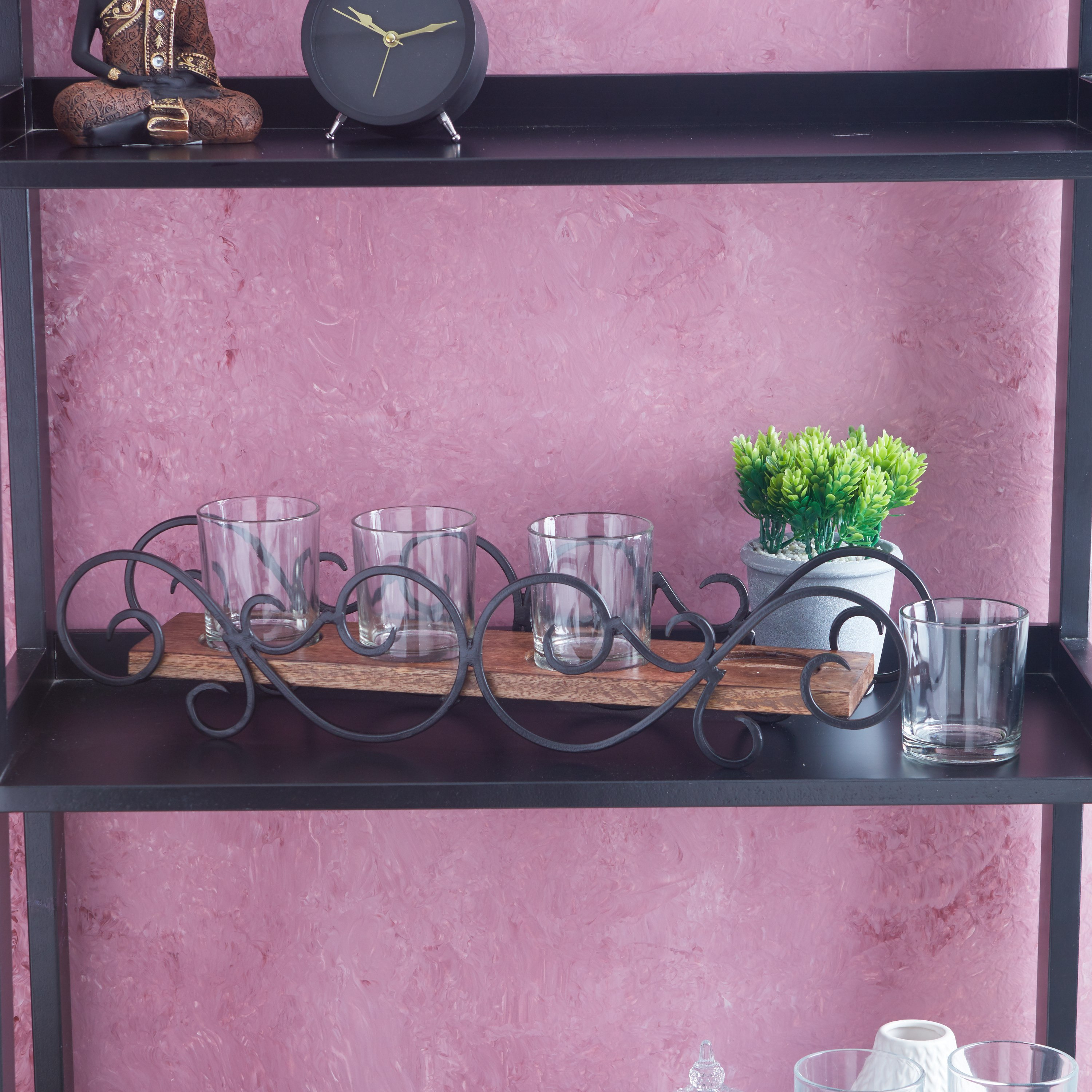 حامل شموع  صغيرة من إليري - طقم من 5 قطع-hbxlivingroom-decorandaccessories-candleholders-image-2