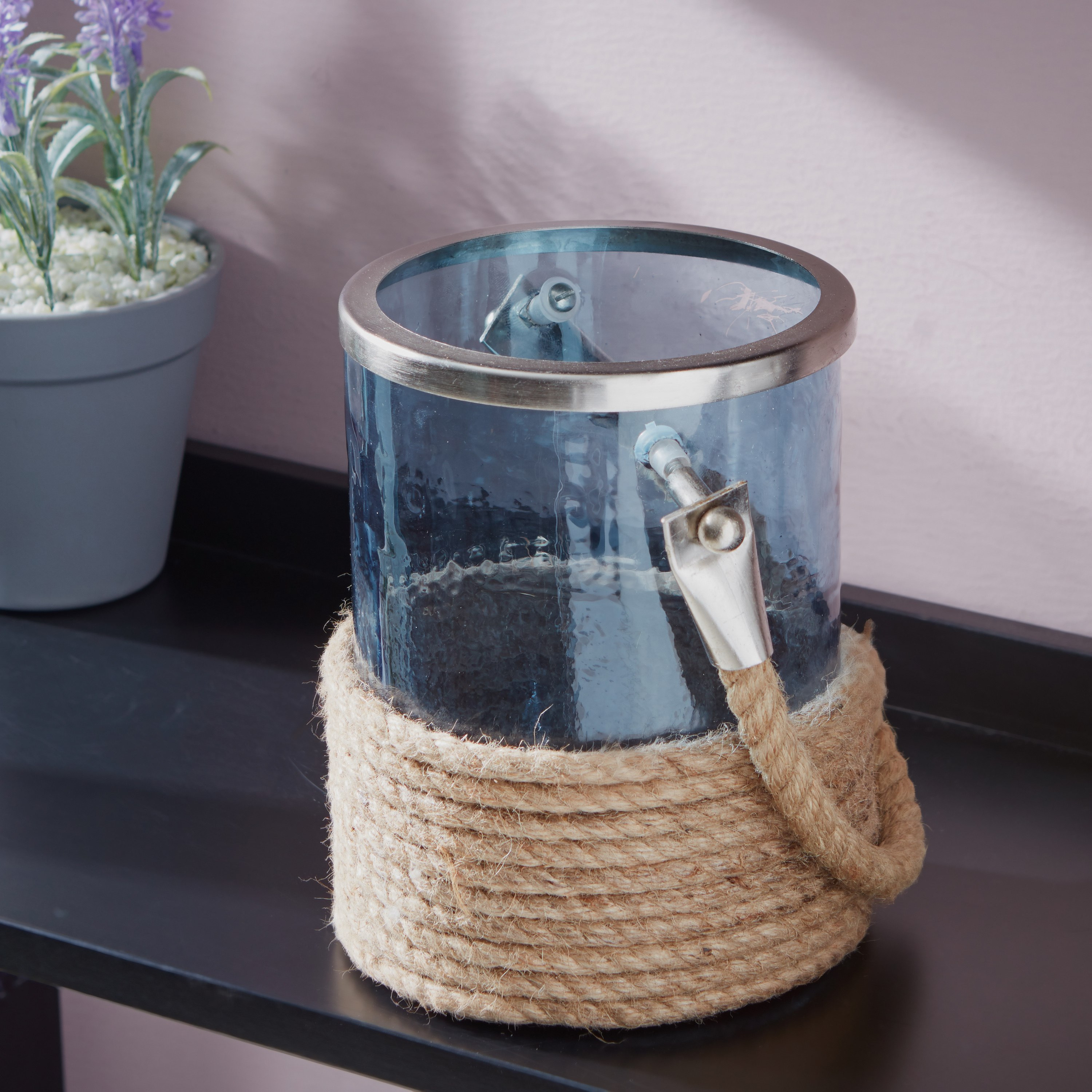 حامل شموع زجاجي بمقبض وحبل-hbxlivingroom-decorandaccessories-candleholders-image-2