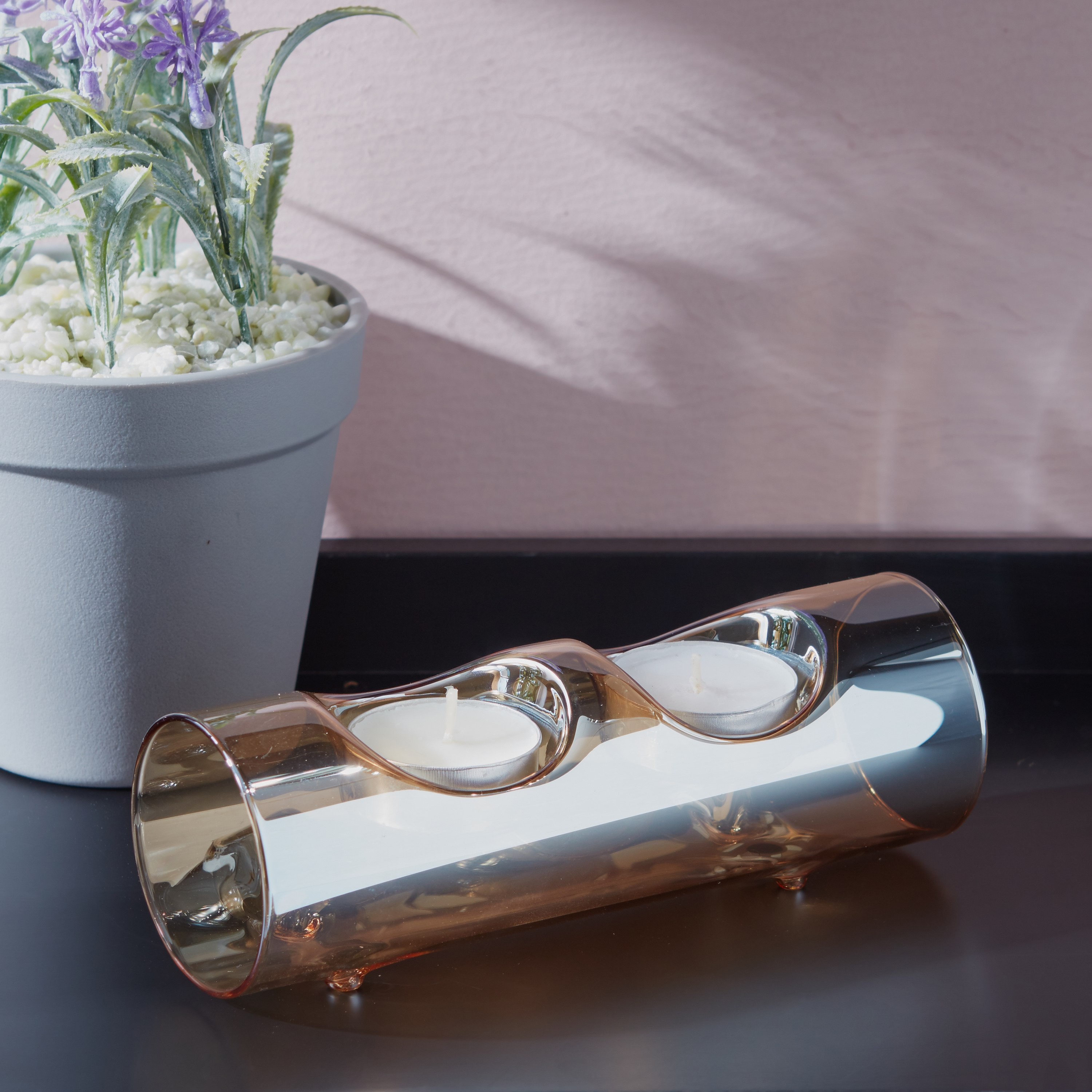 حامل شموع صغيرة زجاجي من كاريسا-hbxlivingroom-decorandaccessories-candleholders-image-1