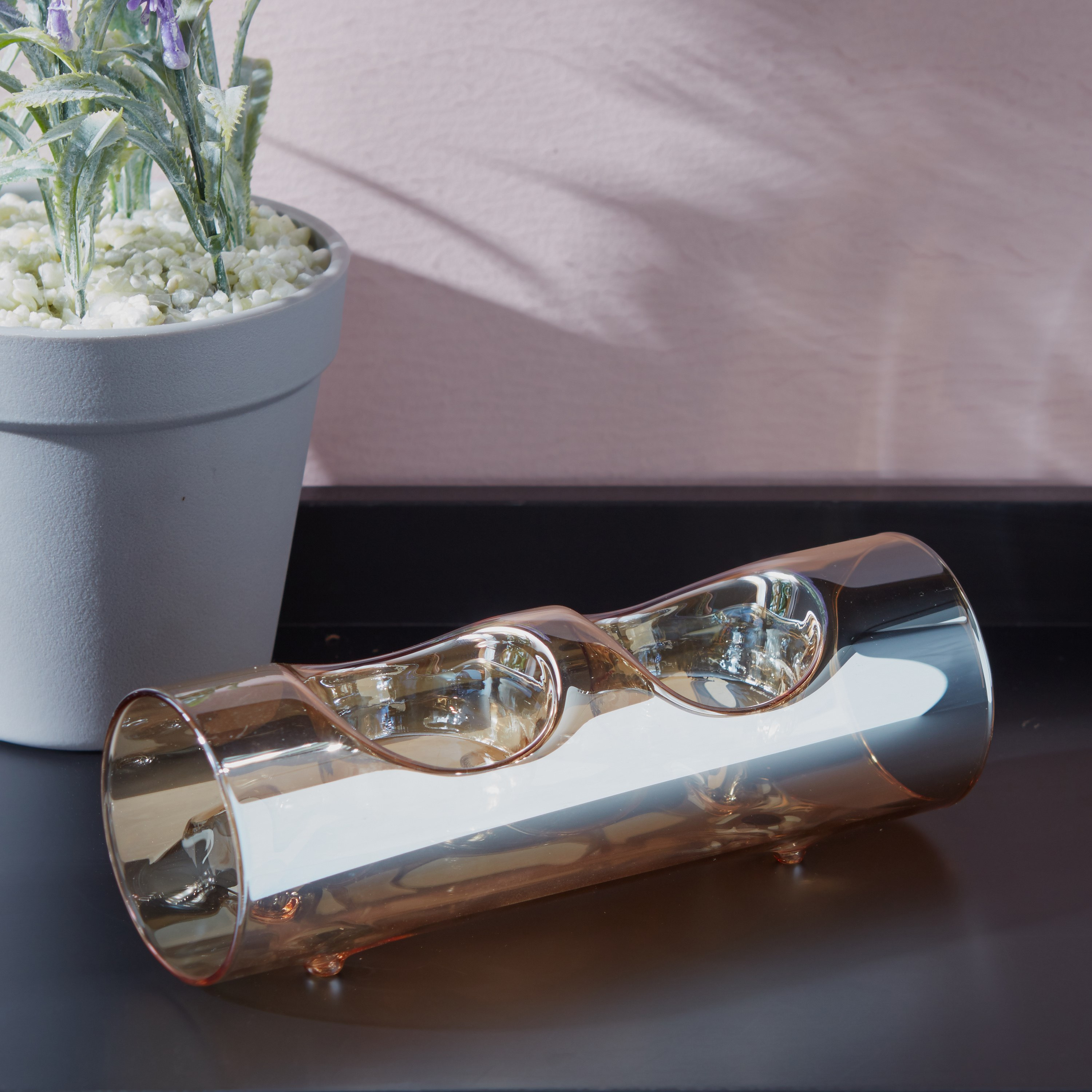 حامل شموع صغيرة زجاجي من كاريسا-hbxlivingroom-decorandaccessories-candleholders-image-2