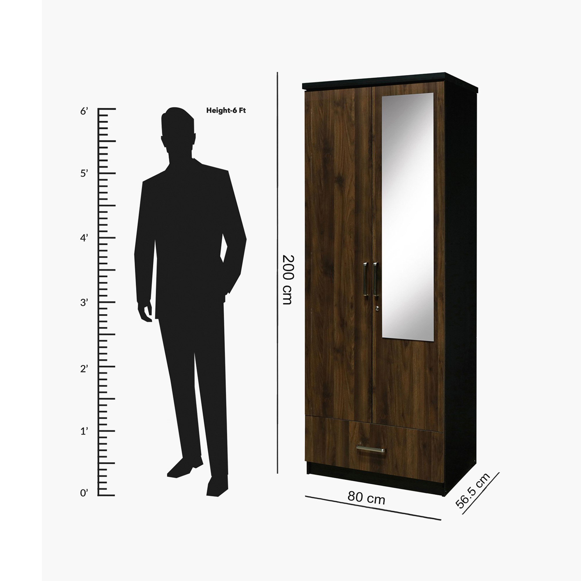 خزانة ملابس 2 باب مع مرآة - بريسبان من موڤو-hbxfurniture-wardrobes-image-7