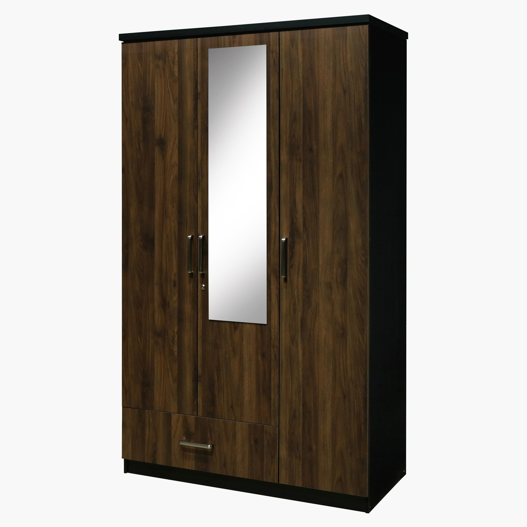 خزانة ملابس 3 أبواب مع درج ومرآة - بريسبان من موڤو-hbxfurniture-wardrobes-image-1