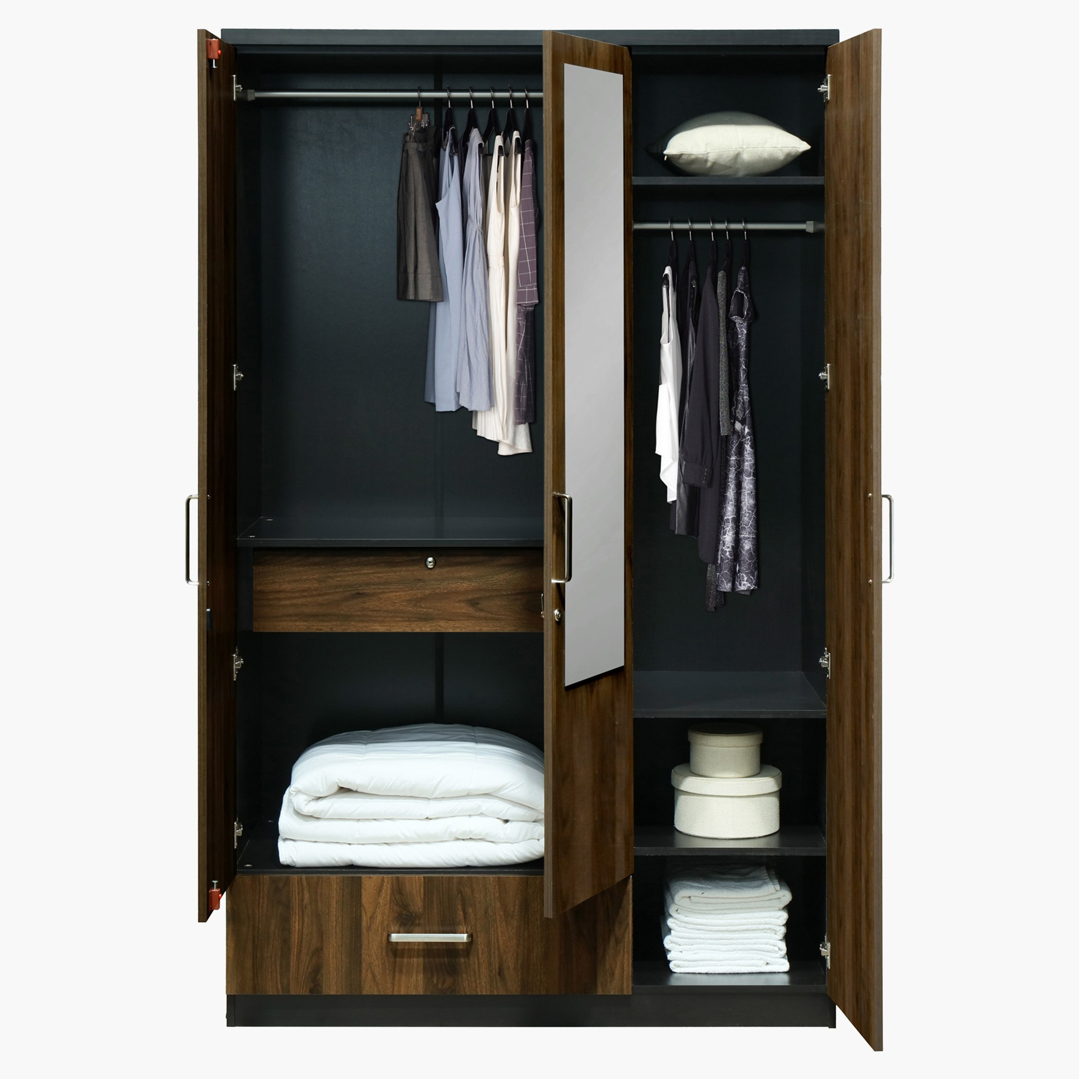 خزانة ملابس 3 أبواب مع درج ومرآة - بريسبان من موڤو-hbxfurniture-wardrobes-image-4