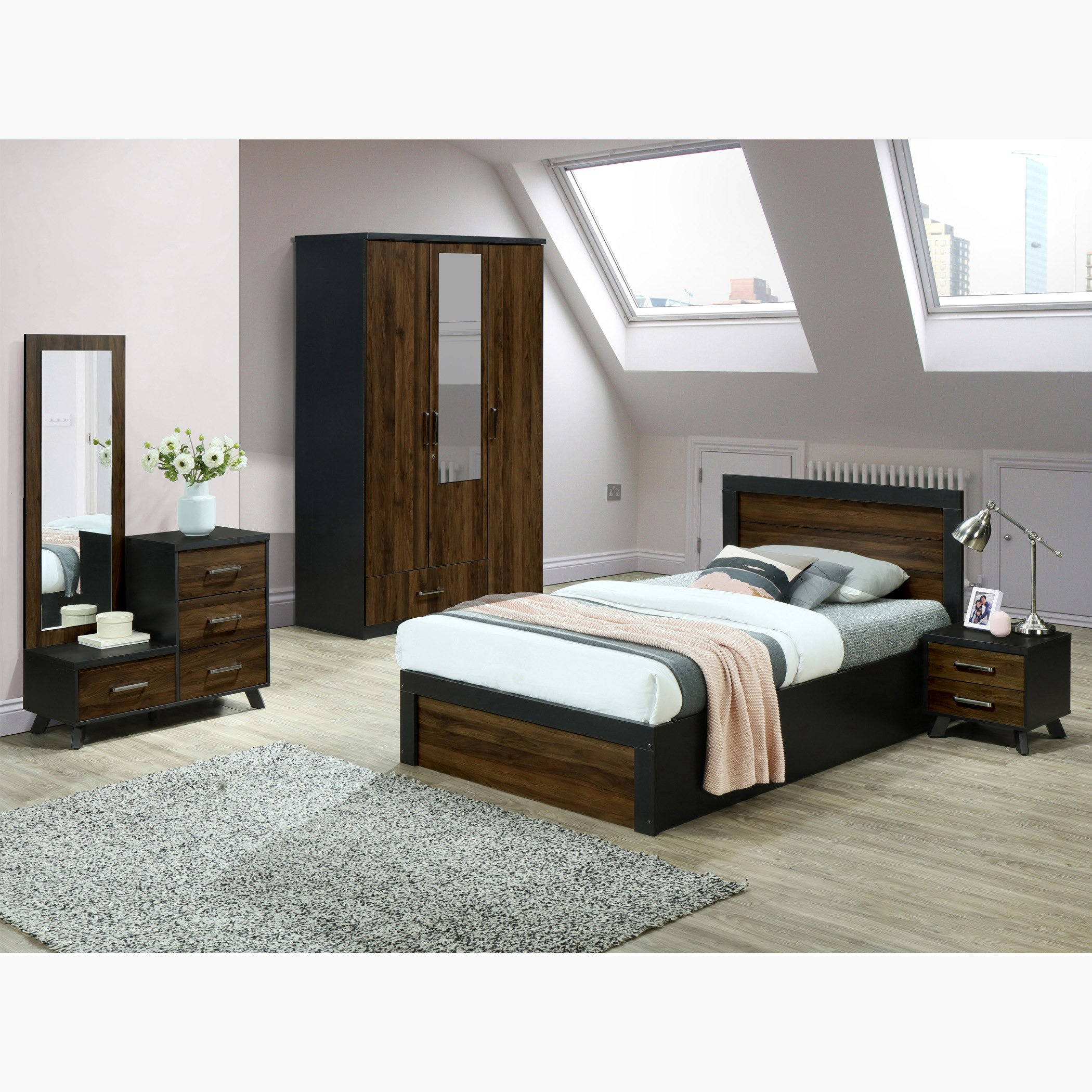 خزانة ملابس 3 أبواب مع درج ومرآة - بريسبان من موڤو-hbxfurniture-wardrobes-image-7