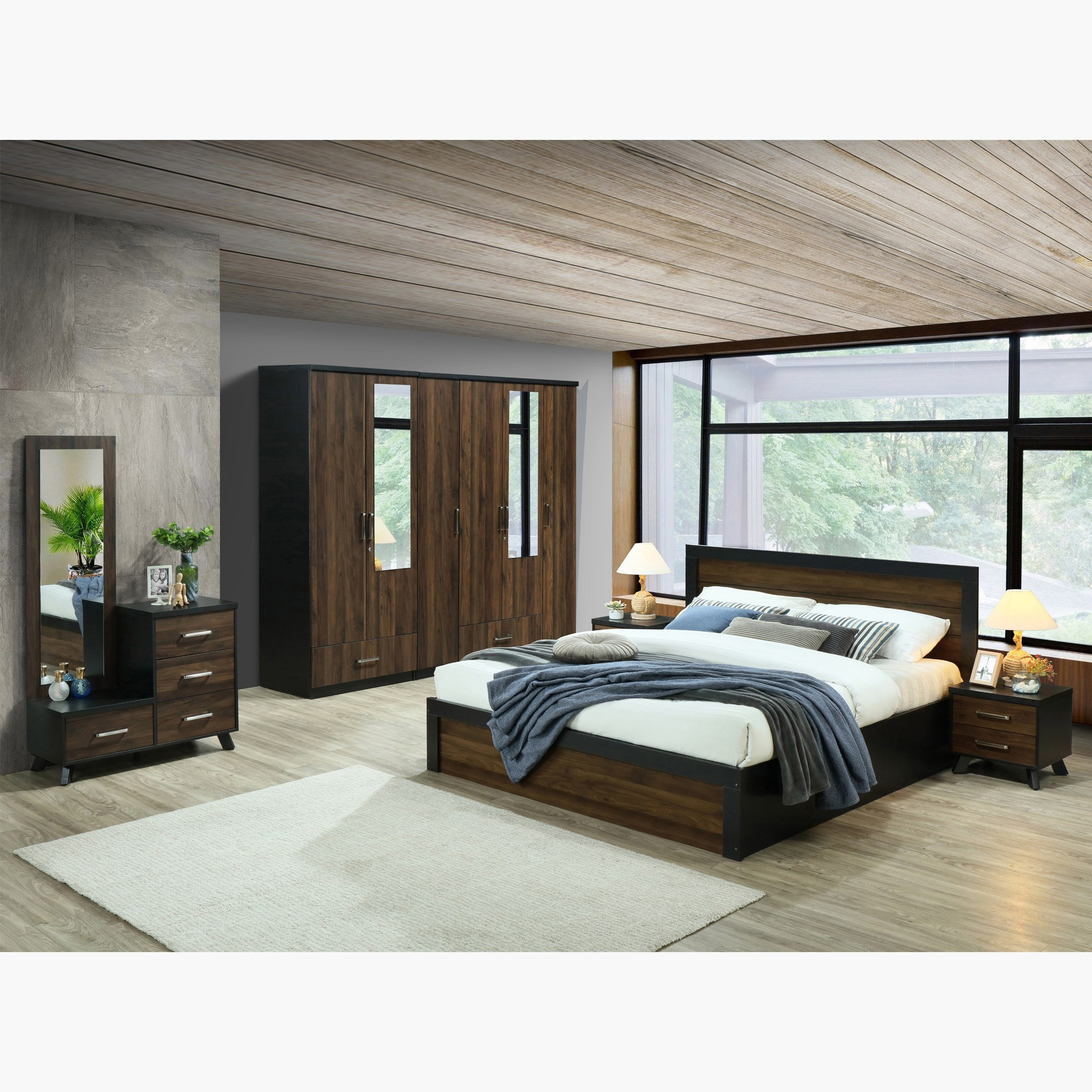 خزانة ملابس 3 أبواب مع درج ومرآة - بريسبان من موڤو-hbxfurniture-wardrobes-image-8