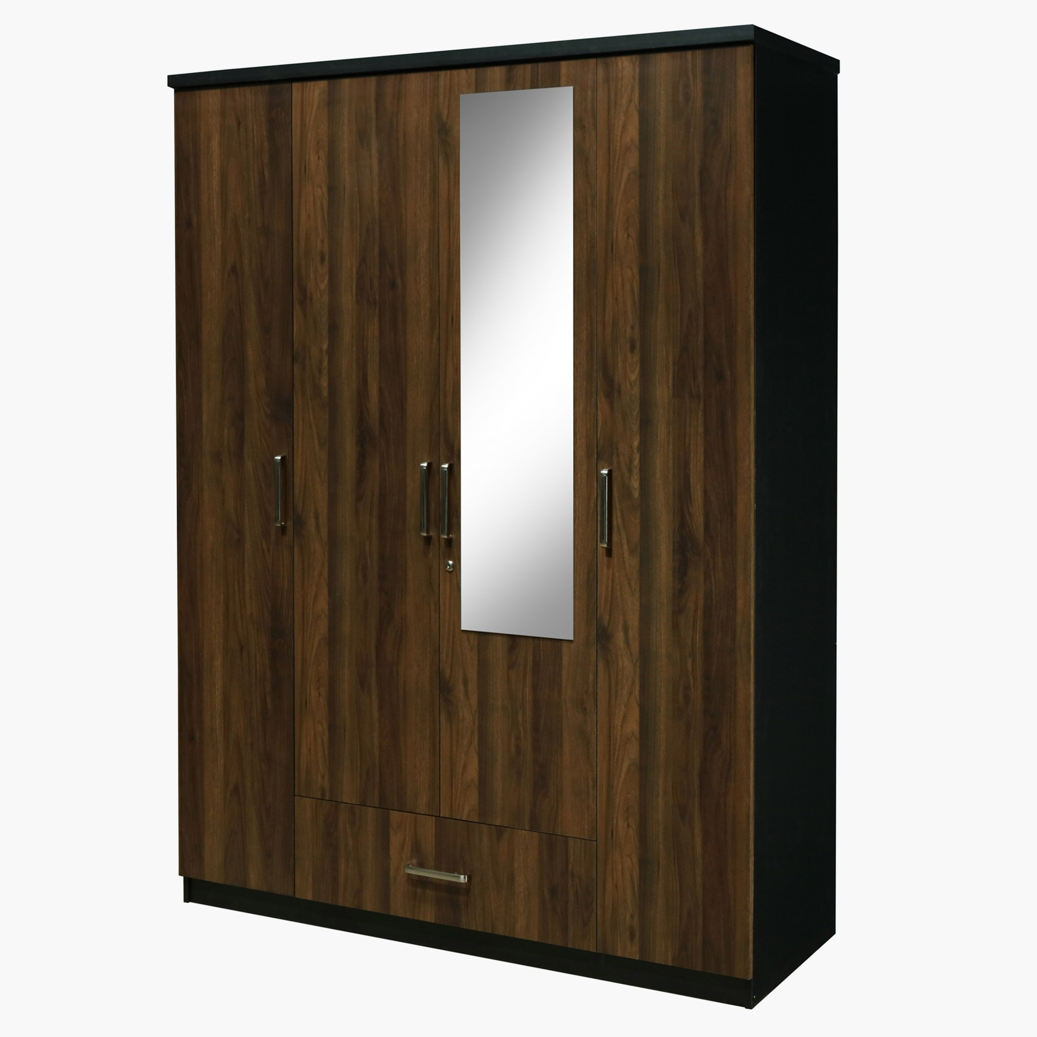 خزانة ملابس ممع مرآة -4 أبواب ودرج من بريسبان-hbxfurniture-wardrobes-image-1