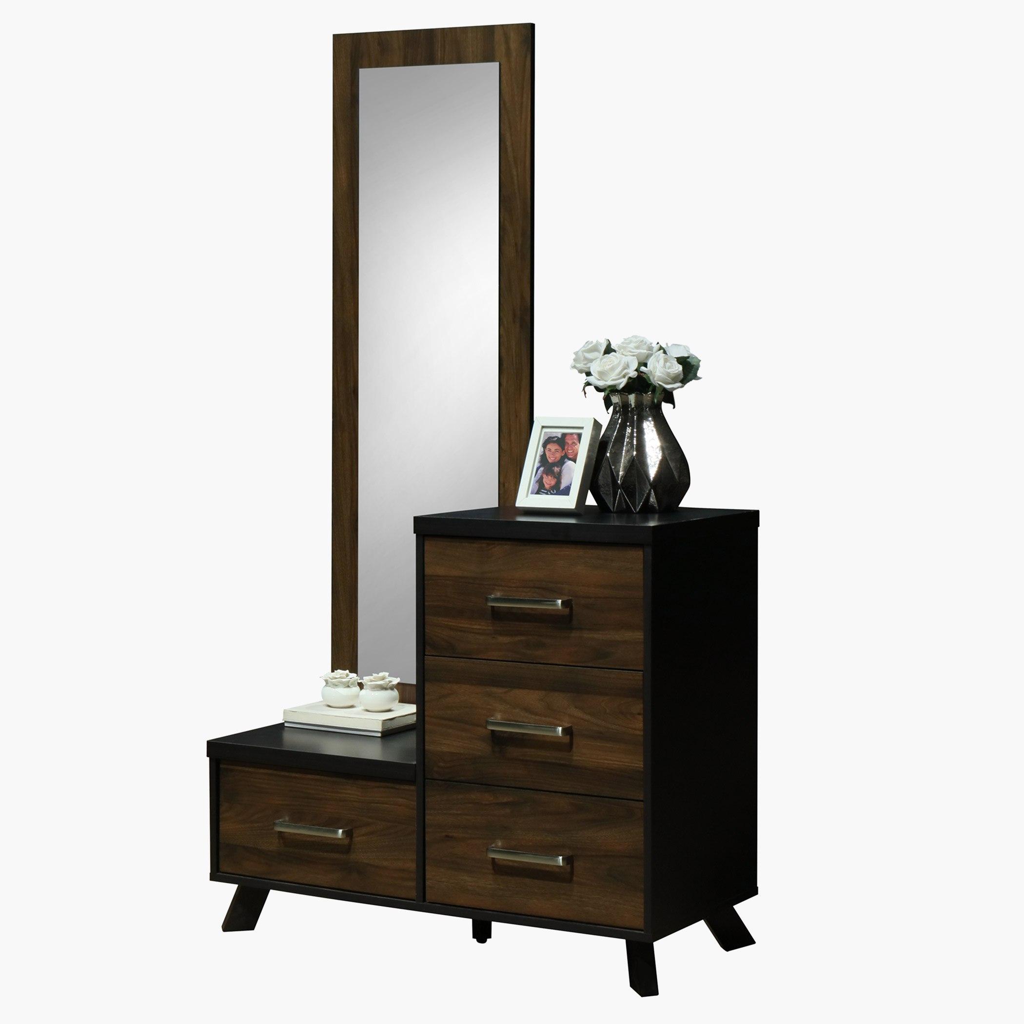 Brisbane 2-Drawer and 1-Door Dresser with Mirror-hbxfurniture-bedroom-dressersandmirrors-image-1