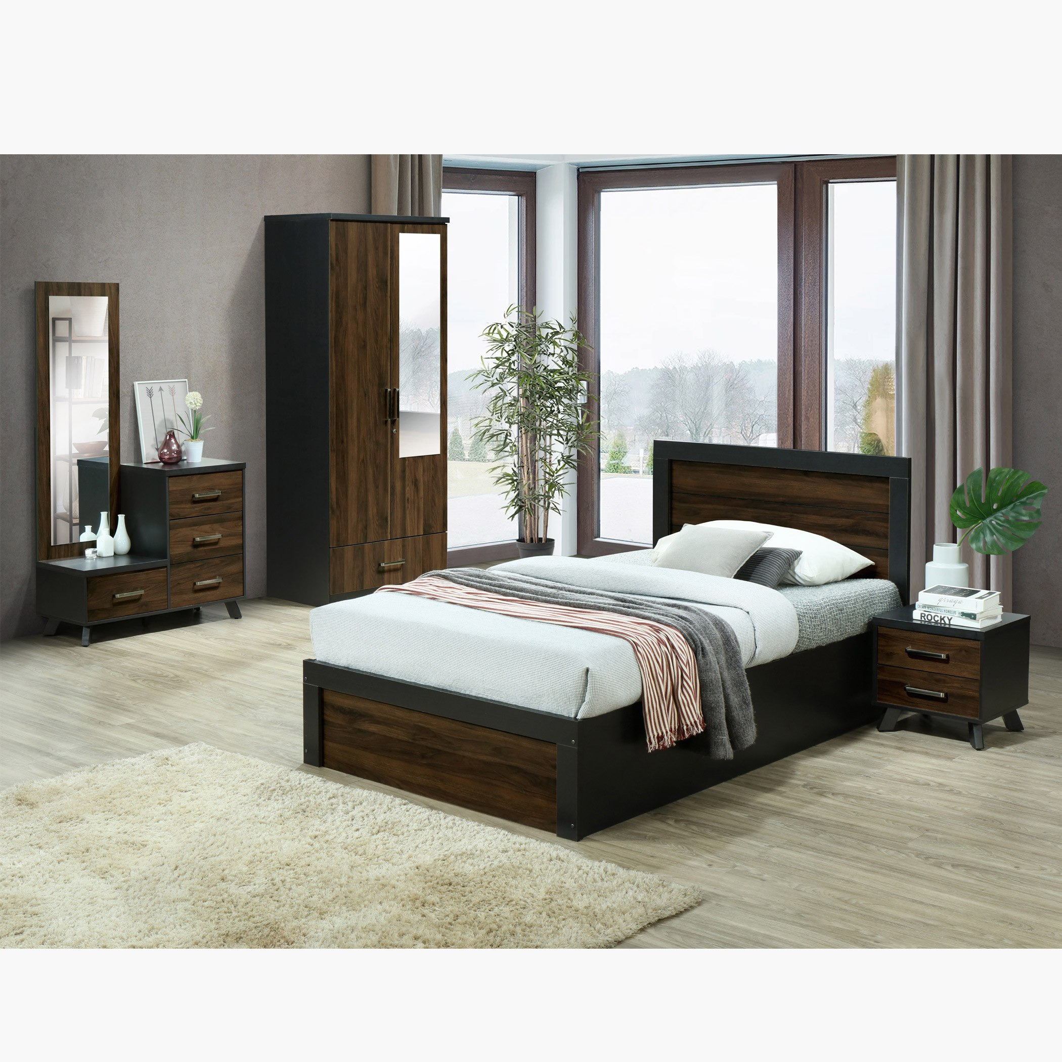 Brisbane 2-Drawer and 1-Door Dresser with Mirror-hbxfurniture-bedroom-dressersandmirrors-image-8