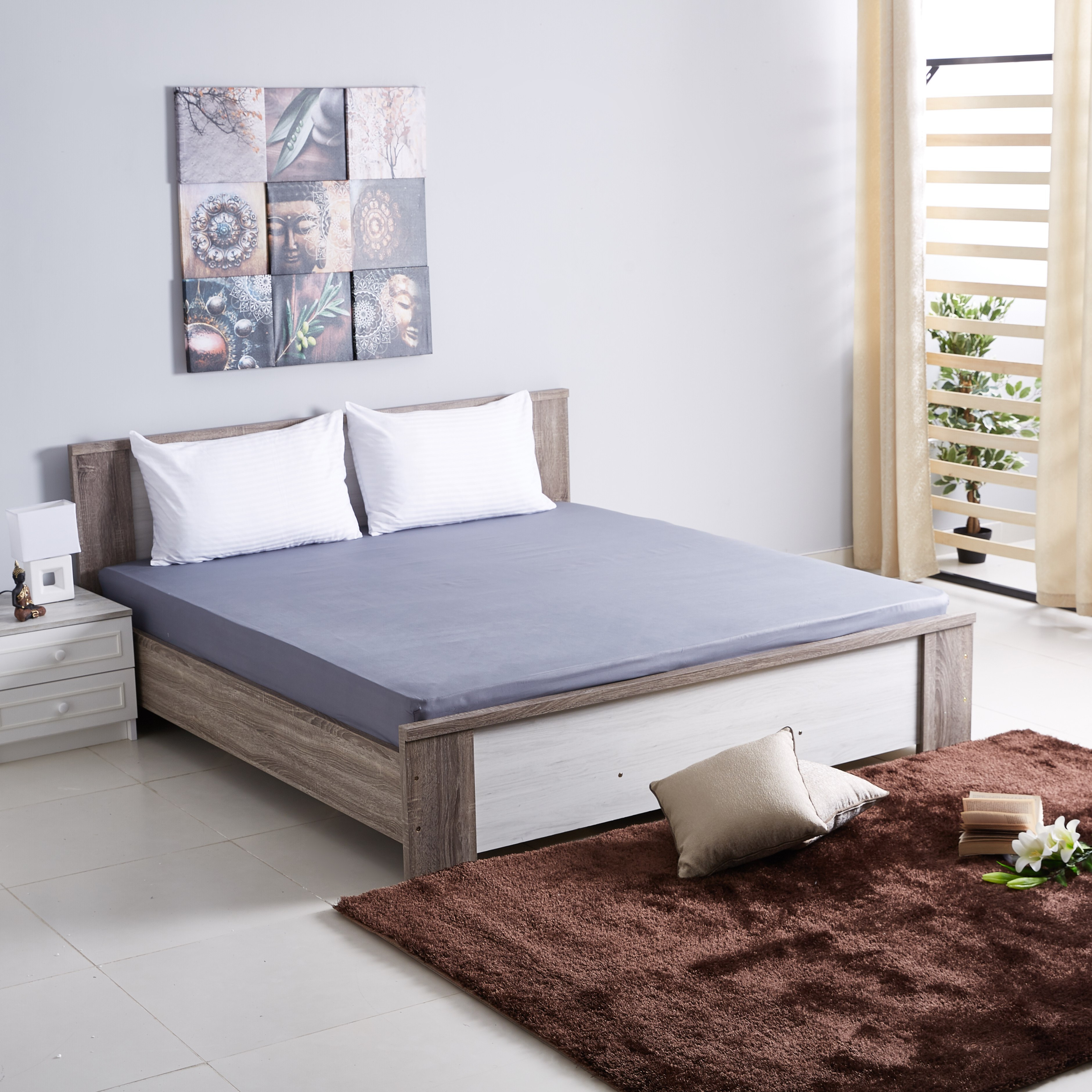 شرشف مطّاطي كينج من بيلا - 180x200 سم-hbxhomeware-hbxbedroom-image-4