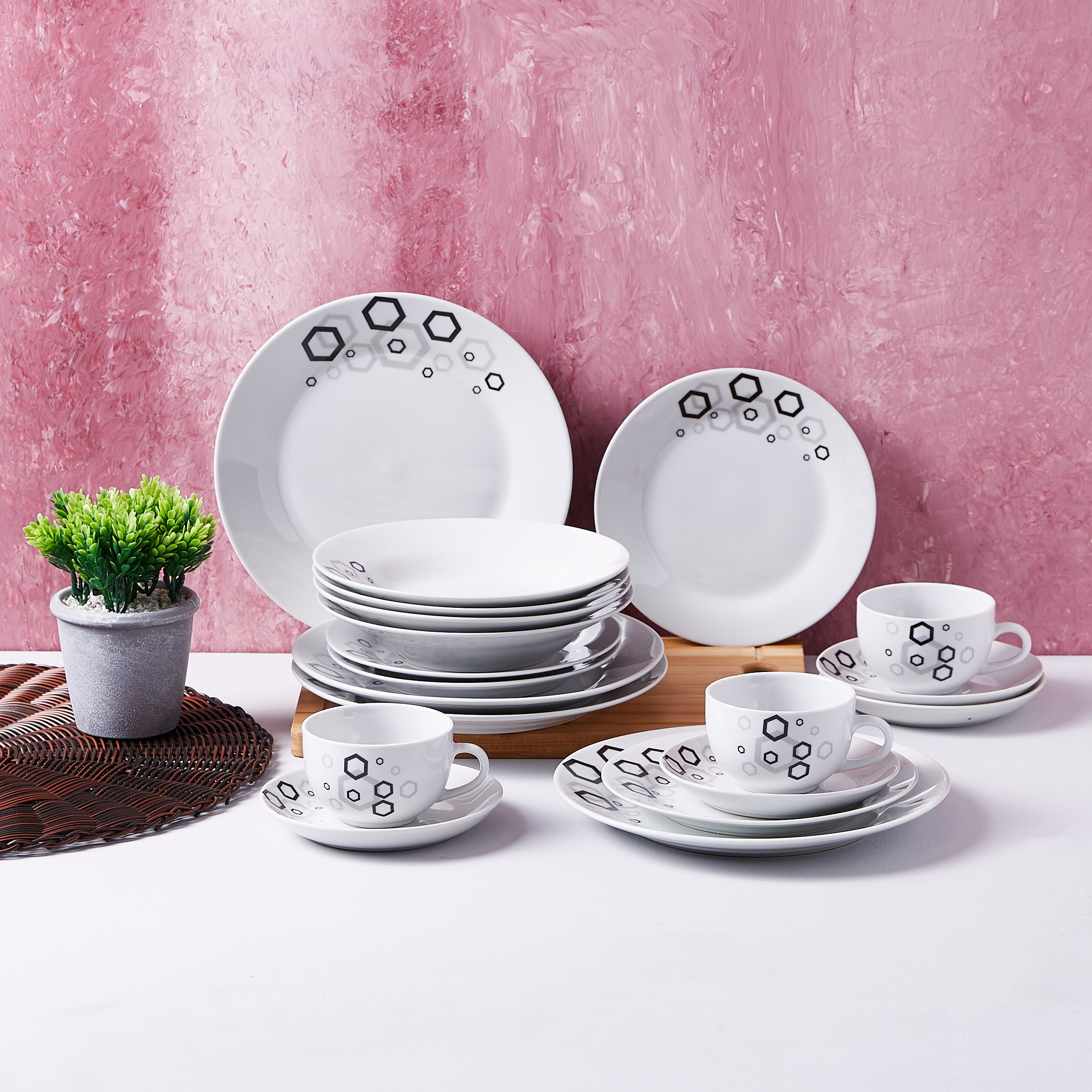 طقم عشاء من 20 قطعة بطبعات من فيستا سيراميك زين-hbxhomeware-hbxkitchen-image-1