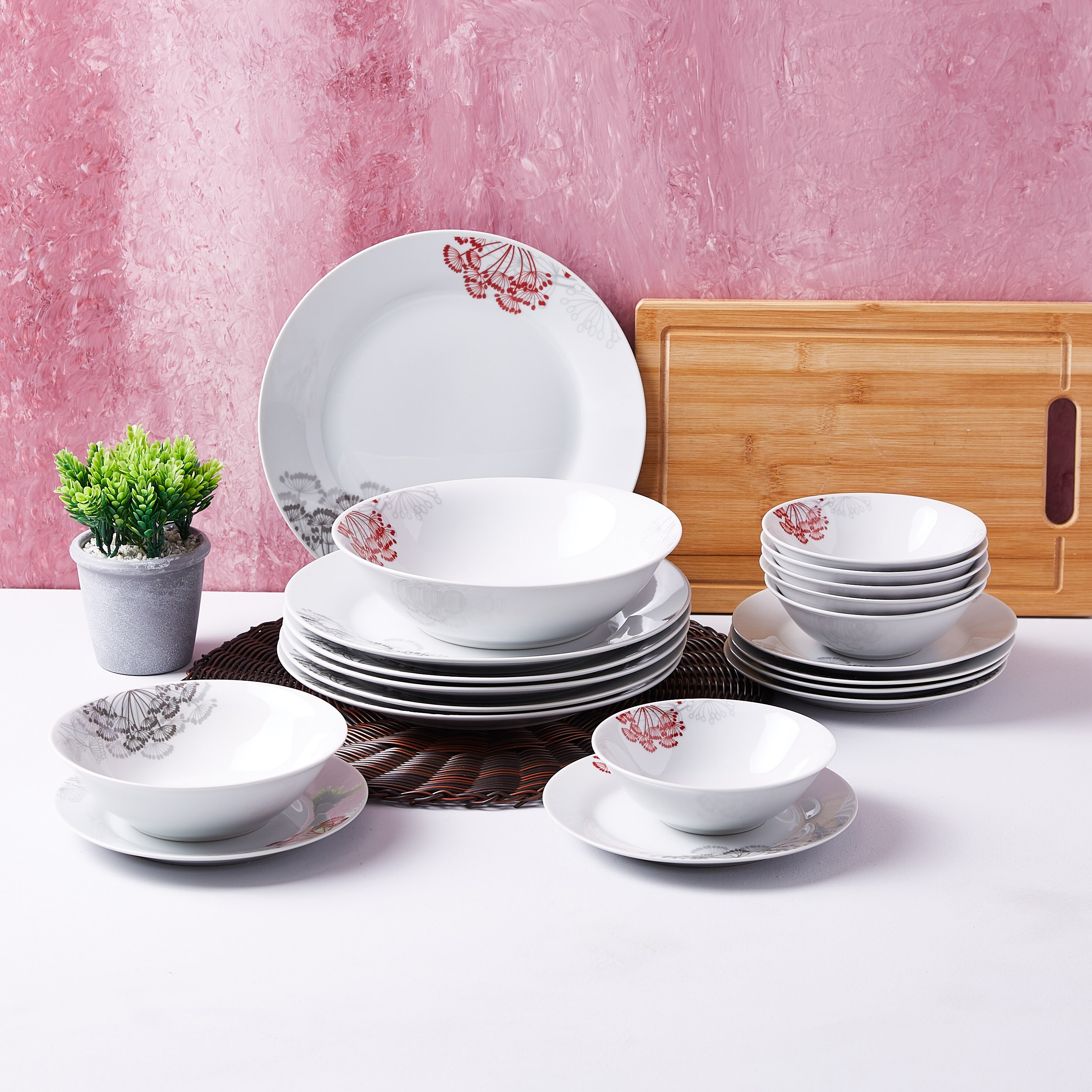 طقم عشاء 20 قطعة سيراميك بطبعات من فيستا-hbxhomeware-hbxkitchen-image-1