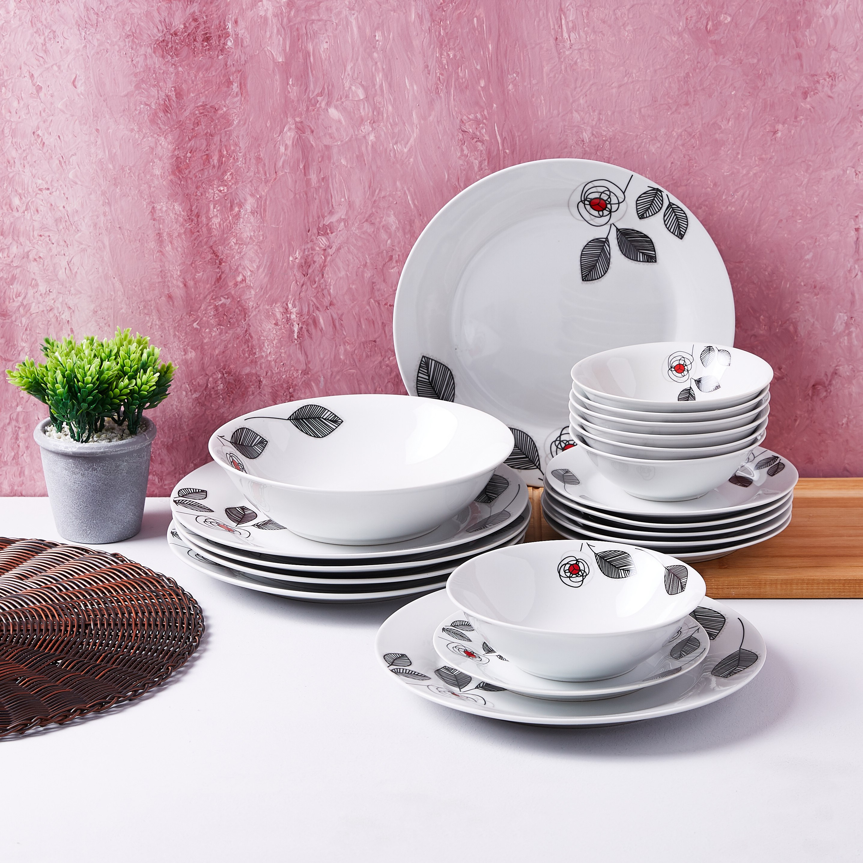 طقم عشاء من 20 قطعة بطبعات من فيستا سيراميك نيكول-hbxhomeware-hbxkitchen-image-1