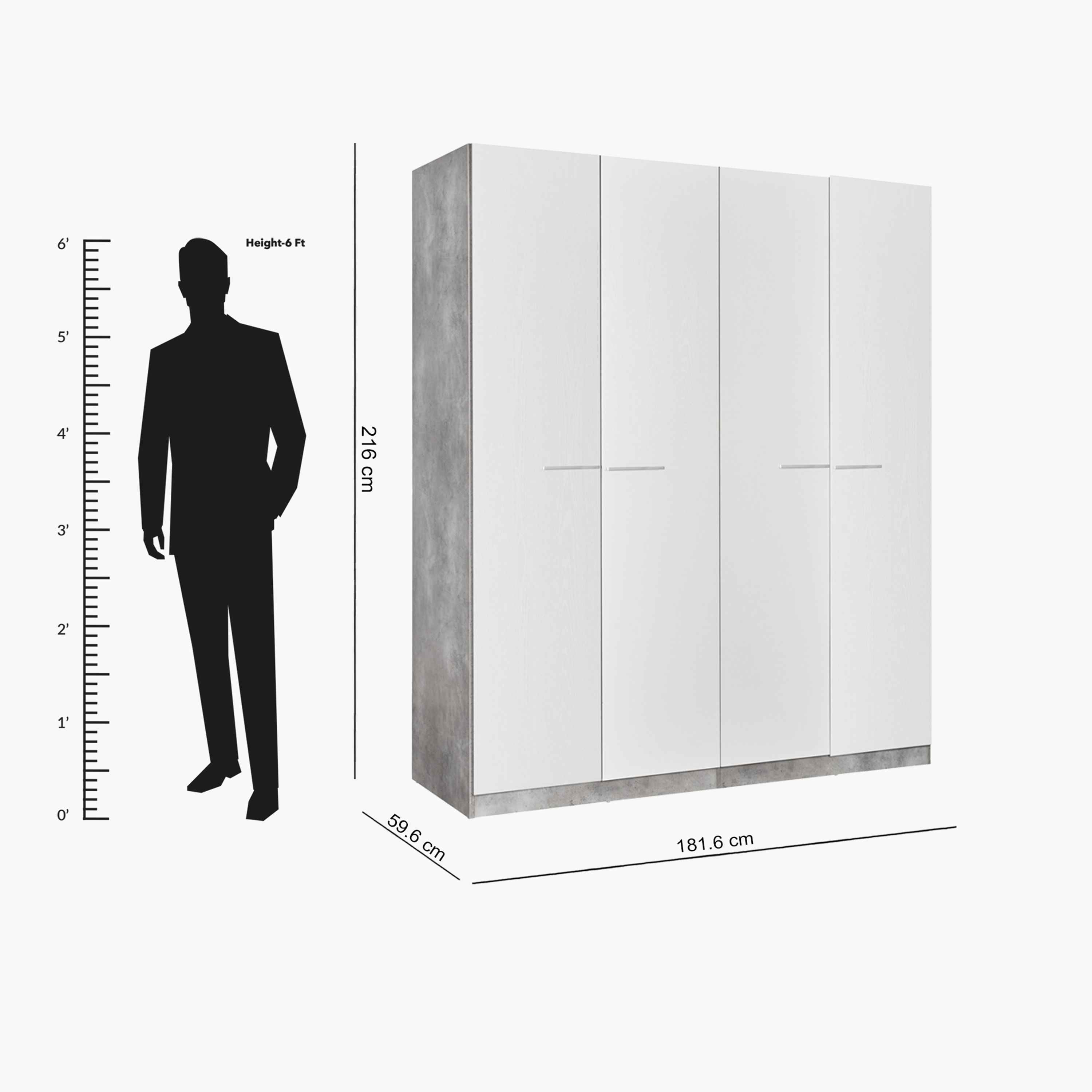 Ireland 4-Door Wardrobe-hbxfurniture-wardrobes-image-8