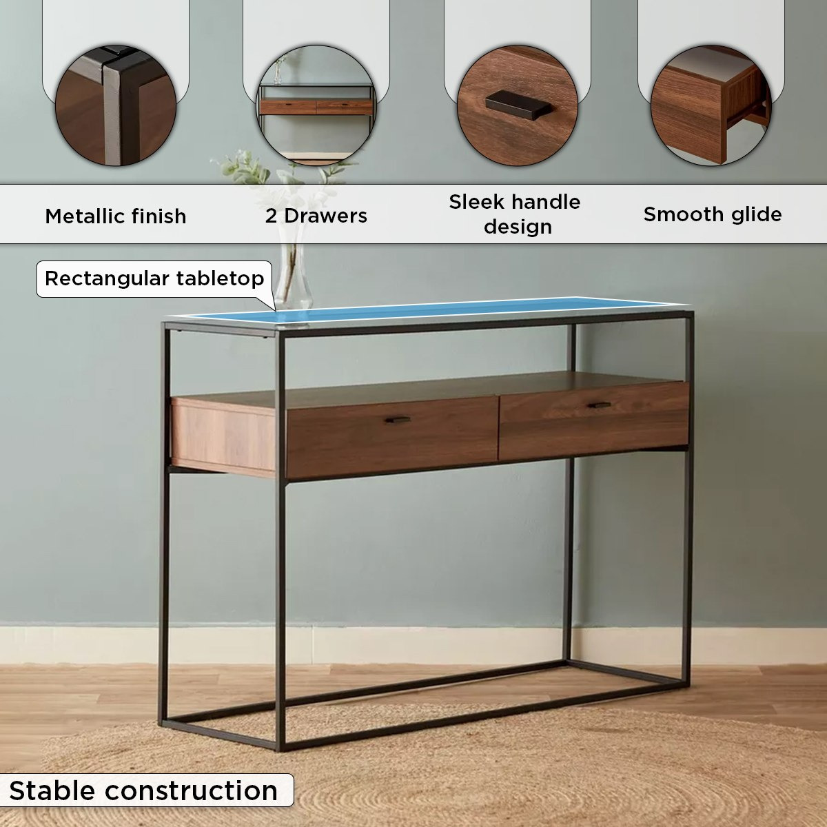 Ruby Console Table with Glass Top-hbxfurniture-tablesandstands-consoletables-image-5