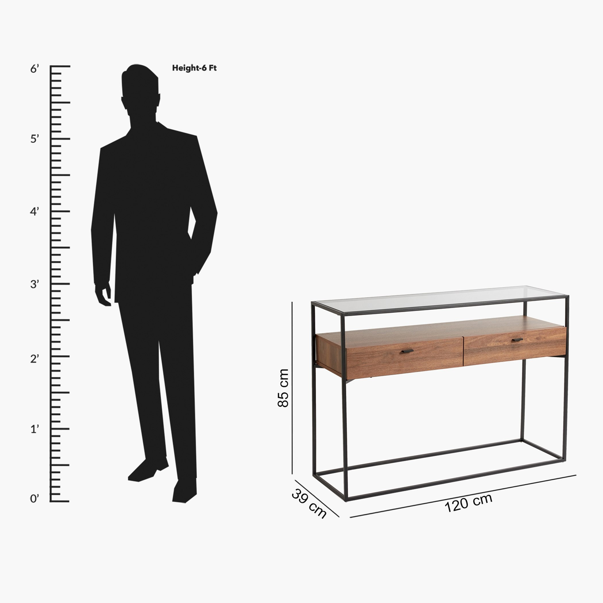 Ruby Console Table with Glass Top-hbxfurniture-tablesandstands-consoletables-image-12