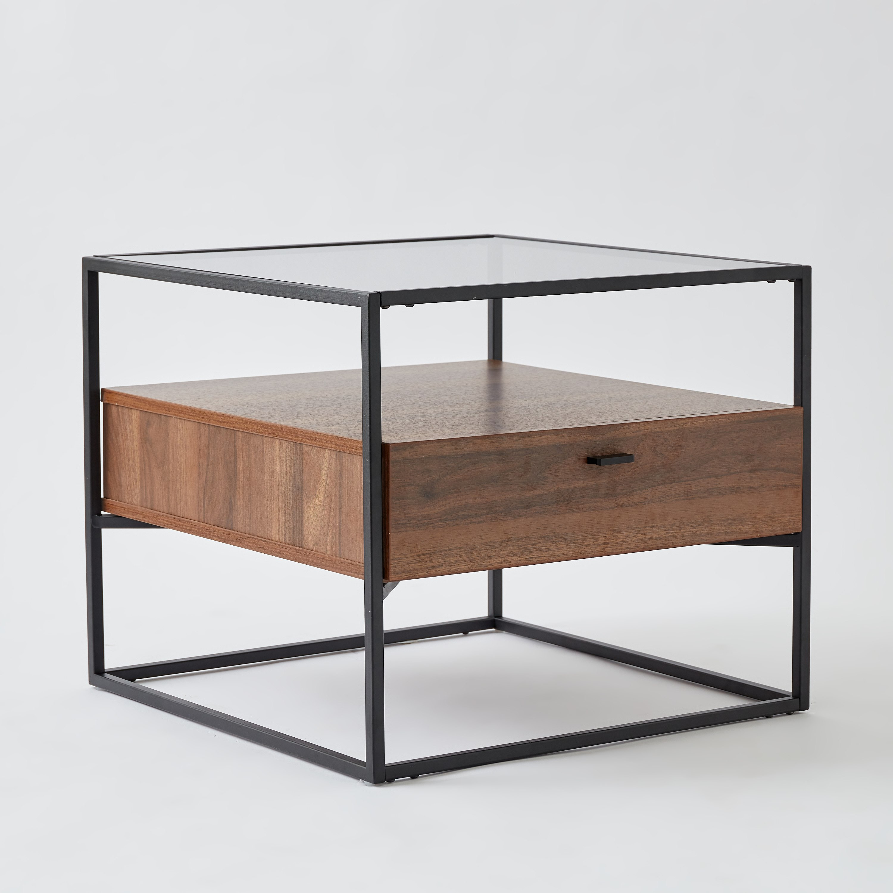 Glass top end tables shop metal