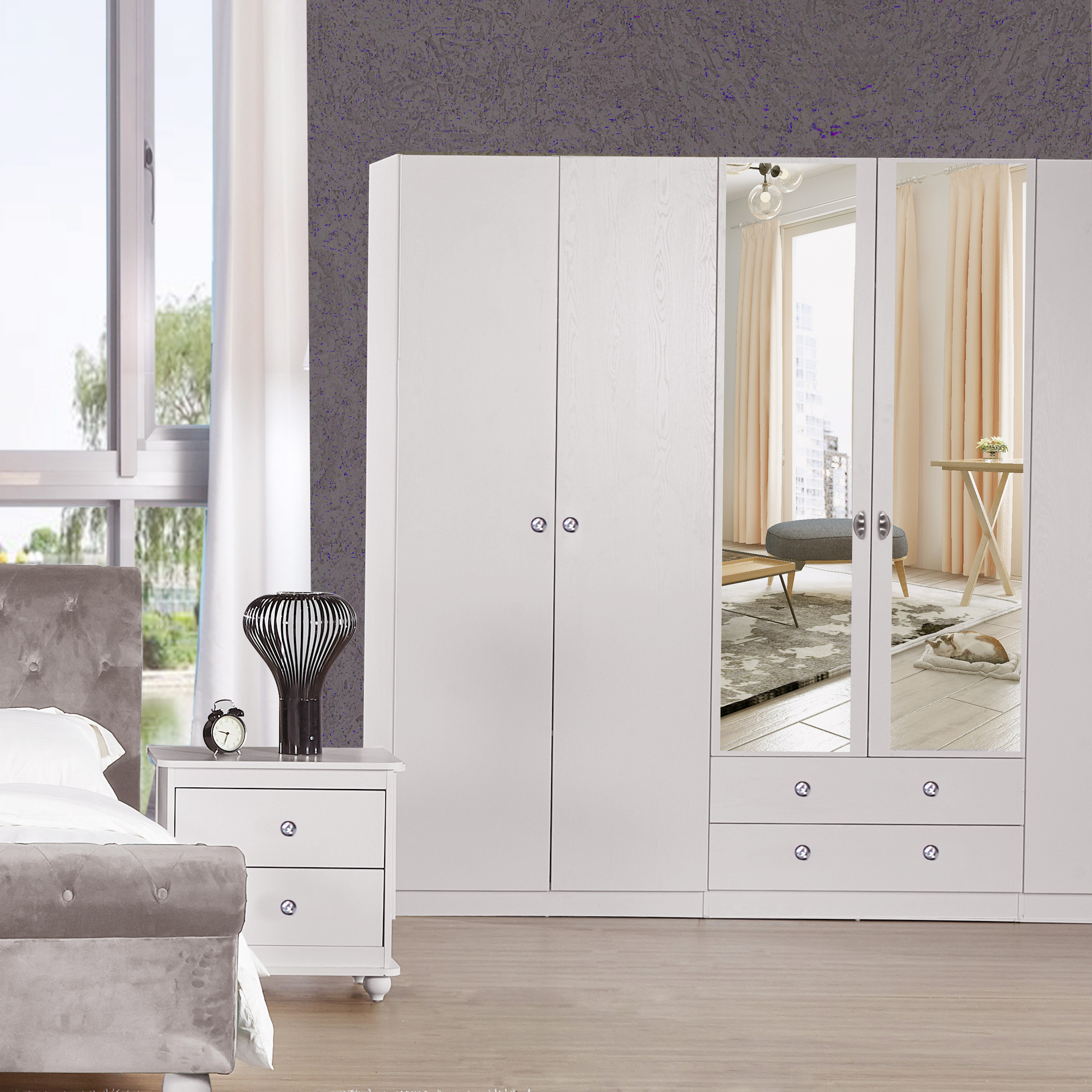 خزانة ملابس بستة أبواب ودرجين ومرايا من صوفيا-hbxfurniture-wardrobes-image-2