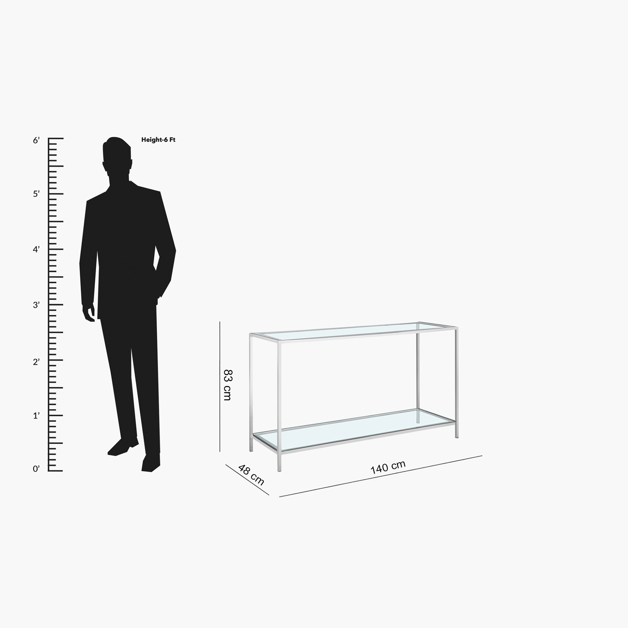 Stella Square Sofa Table with Glass Top-hbxfurniture-tablesandstands-consoletables-image-5
