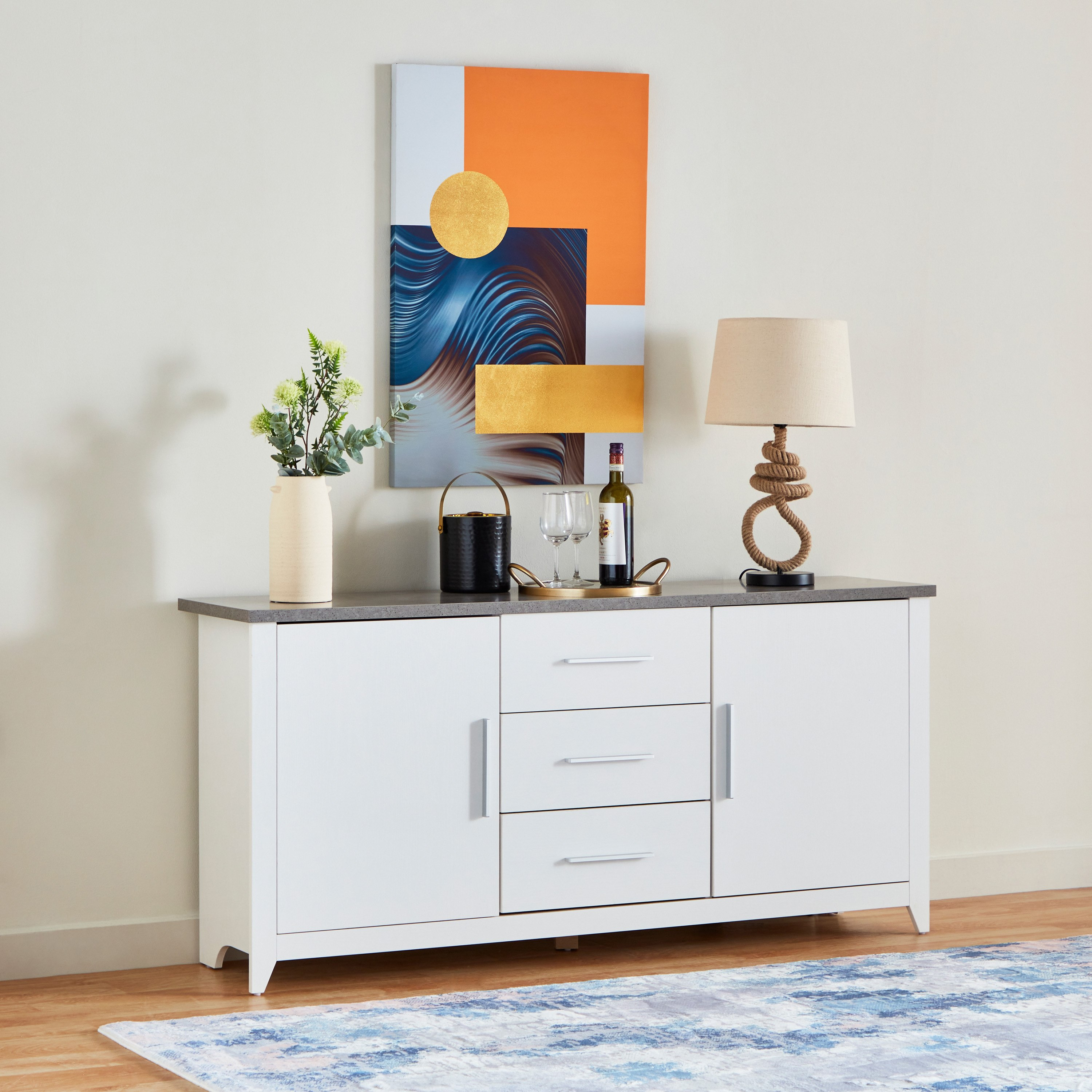 Sydney 2-Door Sideboard with 3-Drawers-hbxfurniture-diningroom-buffetsandsideboards-image-1