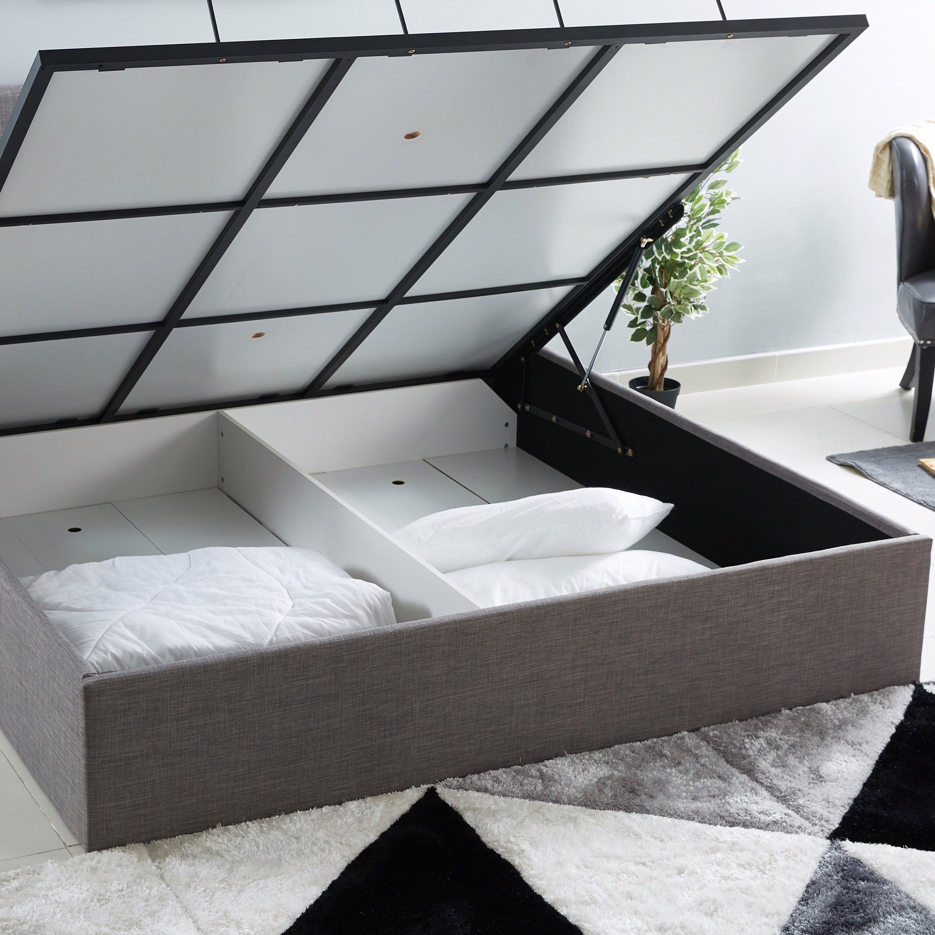 قاعدة كينج بمساحة تخزين هيدروليك من تايلور - 180x200 سم-hbxfurniture-bedsandbedsets-beds-king-image-2