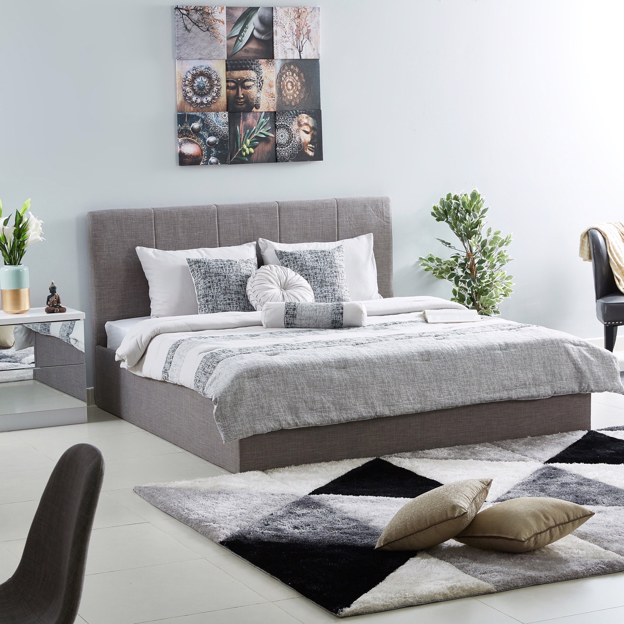 لوح سرير رأسي كينج دون قاعدة سرير من تايلور جيم - 100x11 سم-hbxfurniture-bedsandbedsets-beds-king-image-4